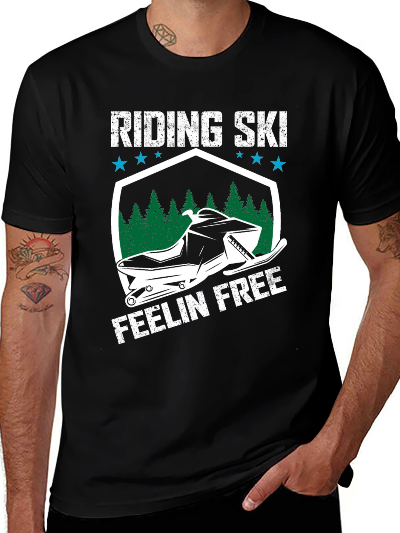 Riding Ski Feelin Free Graphic Tee - Adventure Apparel