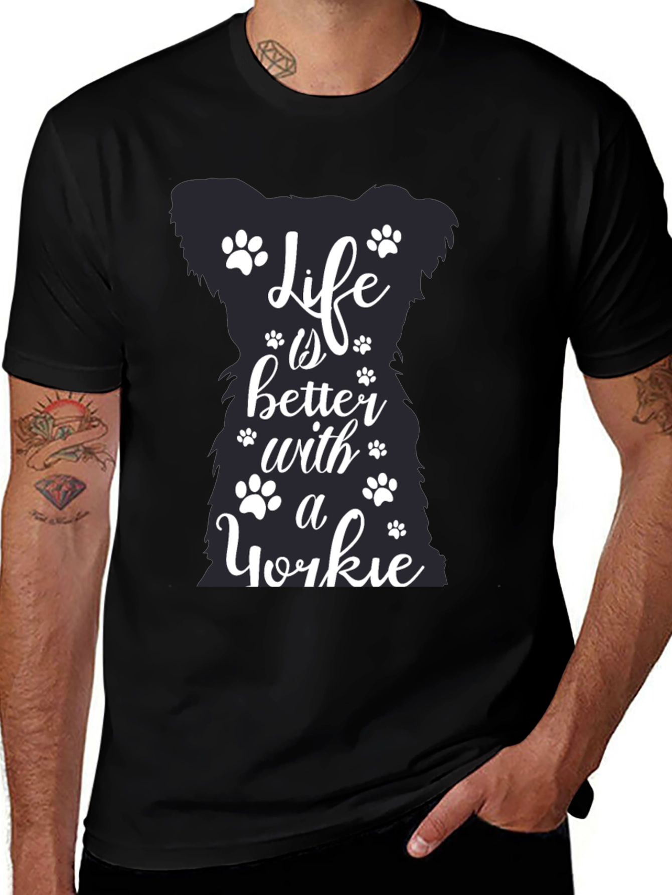 Variant 2 of Life is Better with a Yorkie Black T-Shirt