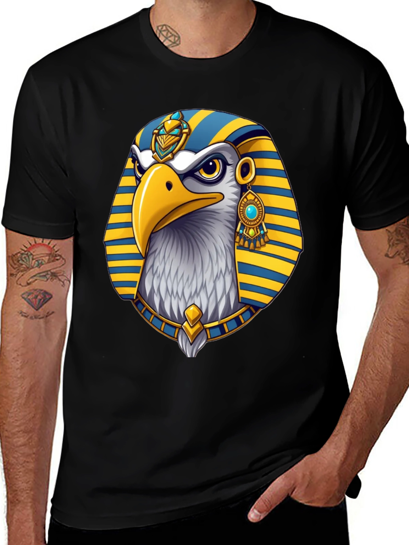 Variant 29 of Egyptian Horus T-Shirt - Pharaoh Bird Design
