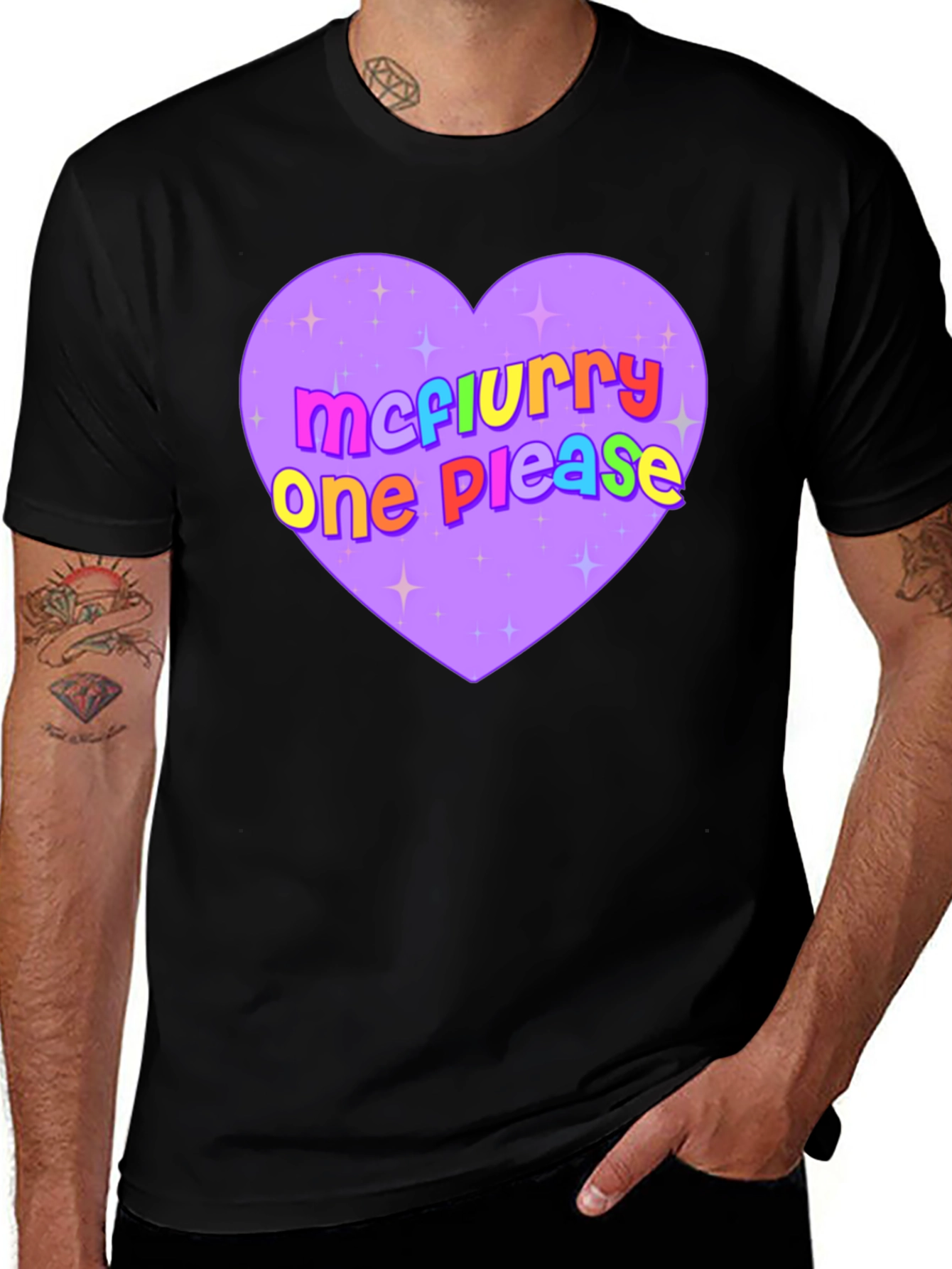 Variant 25 of McFlurry Please Heart Graphic Tee - Black