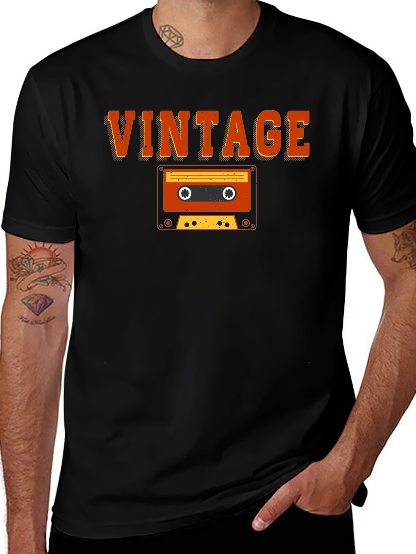 Variant 17 of Vintage Cassette Tape Graphic Tee - Retro Style