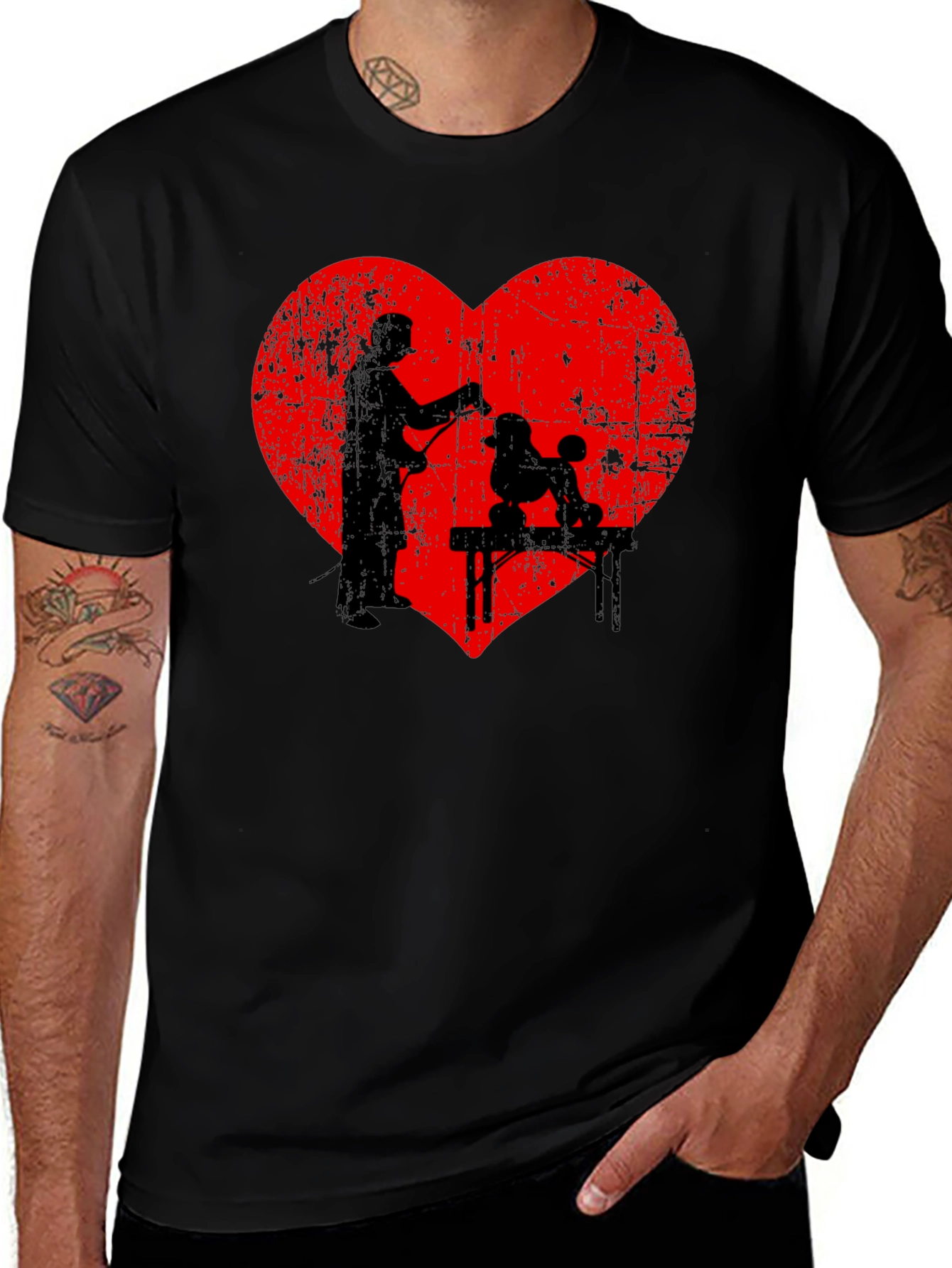 Variant 17 of Poodle Groomer Heart T-Shirt