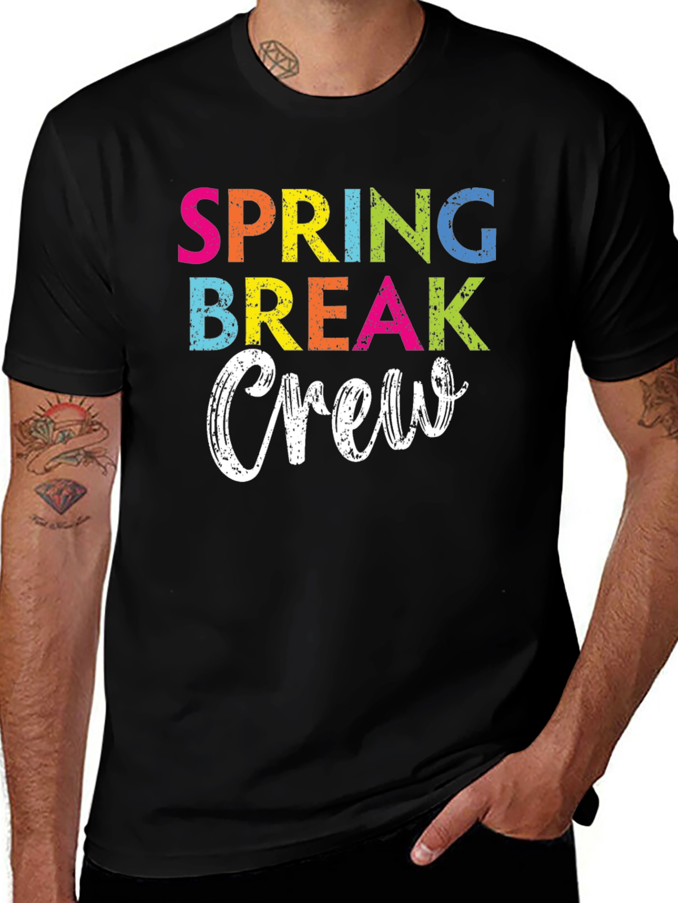 Variant 9 of Spring Break Crew T-Shirt - Black