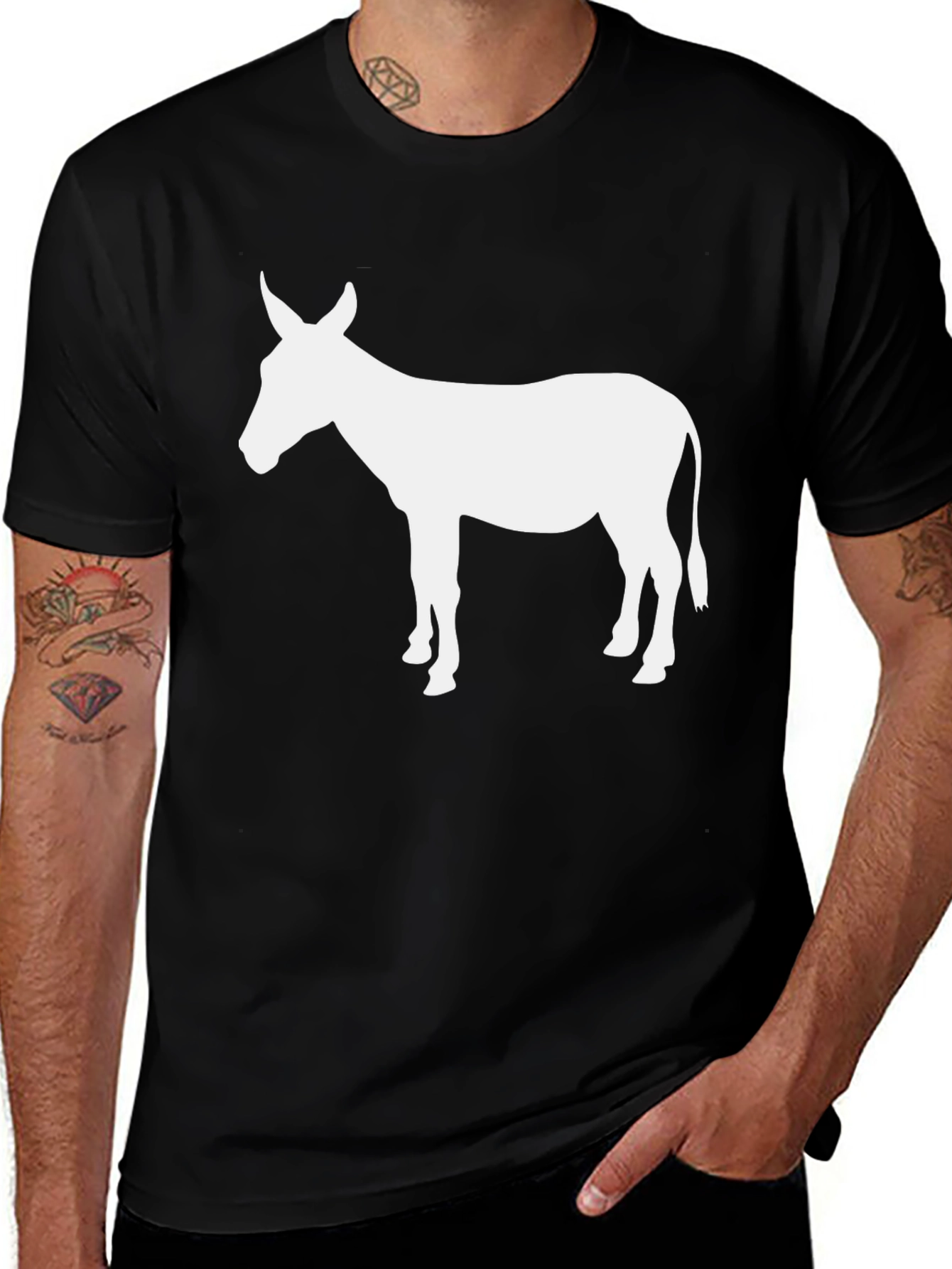 Variant 25 of Donkey Graphic T-Shirt - Black, Men's