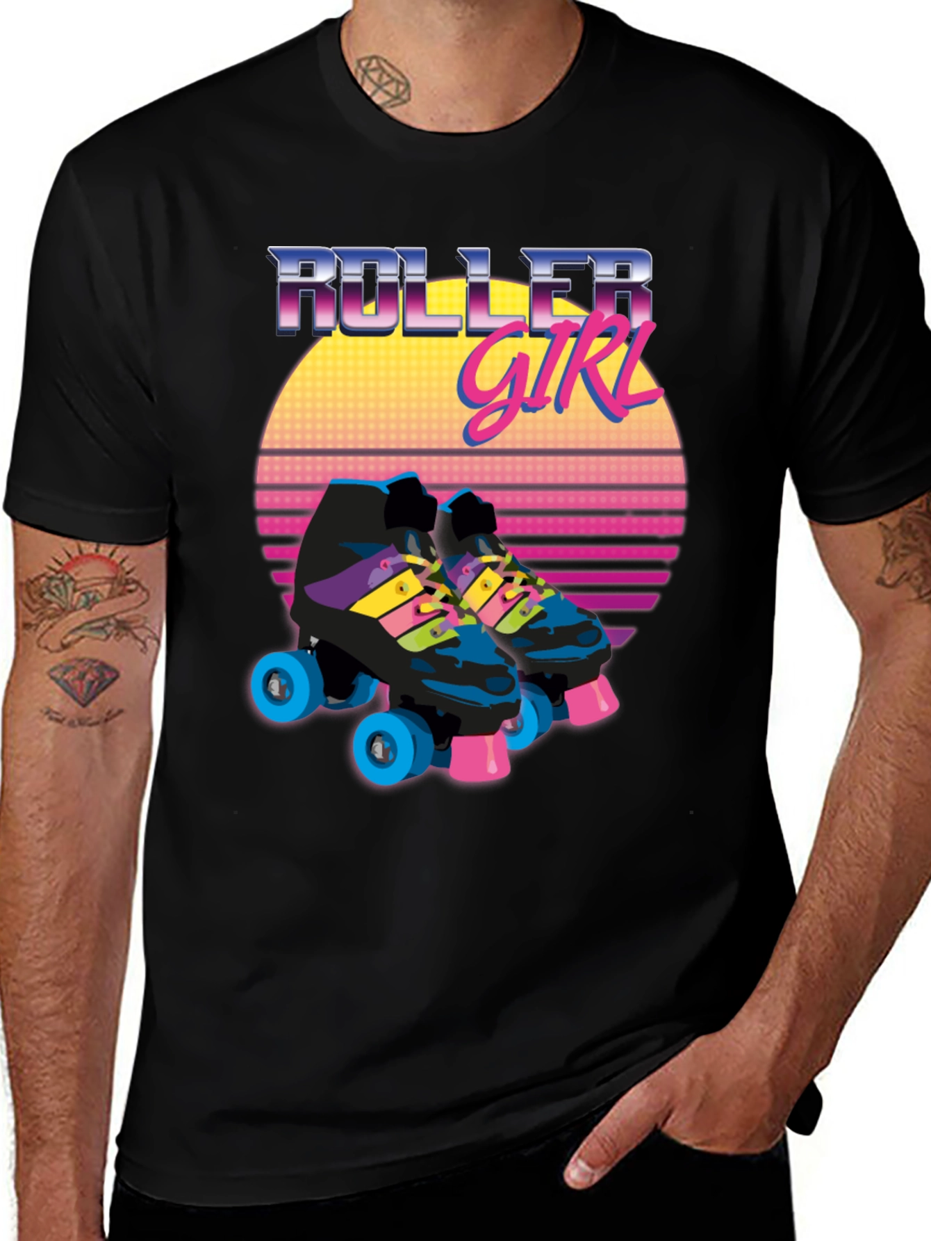 Variant 11 of Retro Roller Girl Graphic Tee