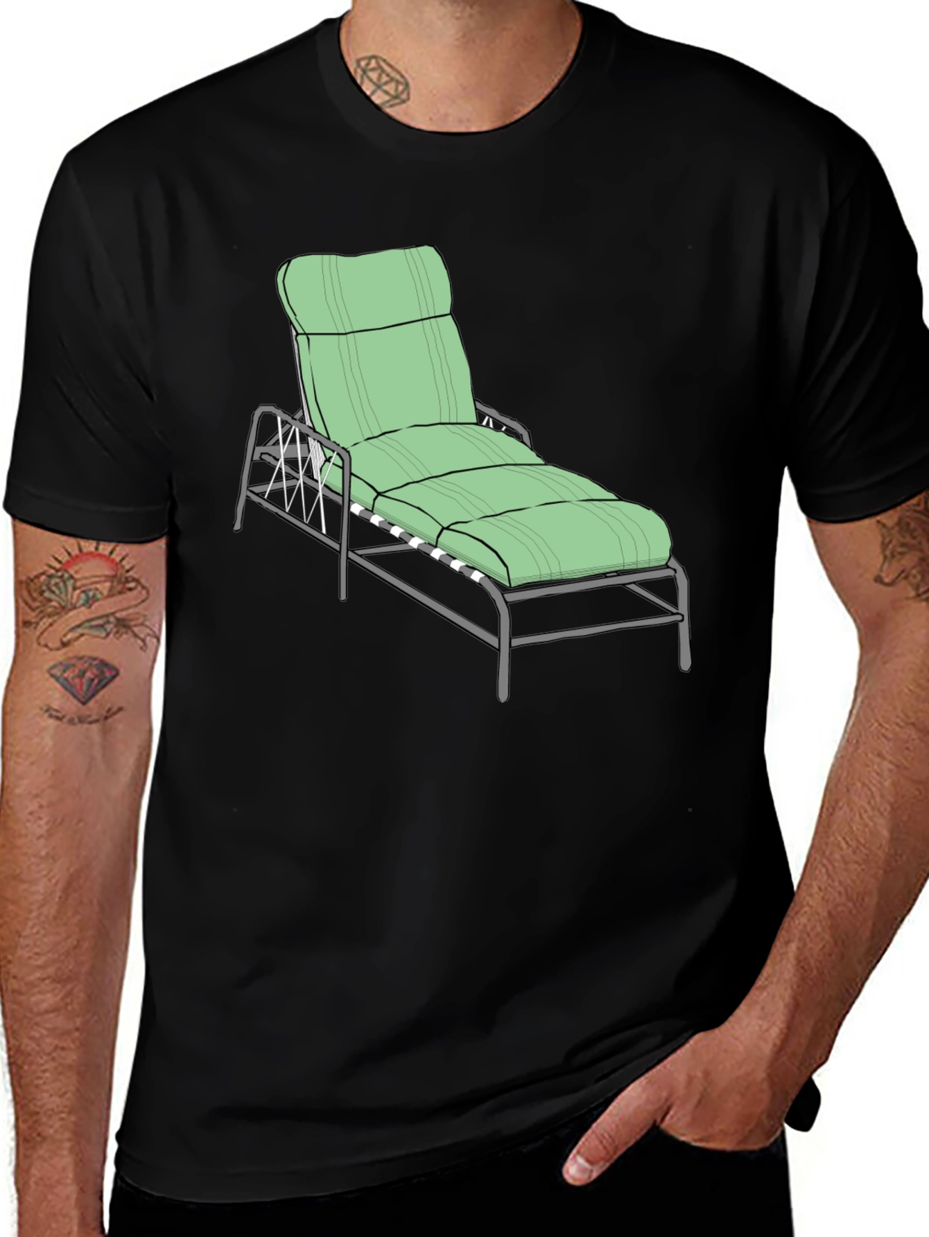 Variant 17 of Relaxing Lounger Graphic Tee - Beach Vibes!