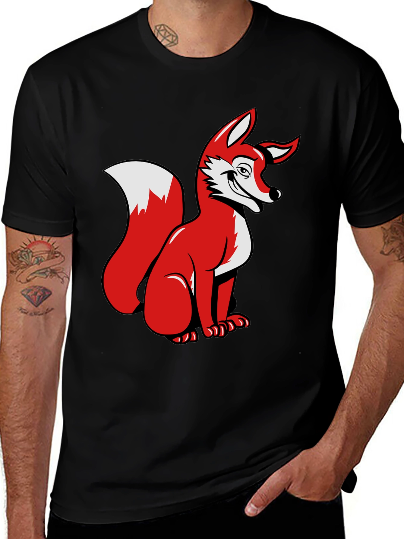 Variant 26 of Fox Graphic Black T-Shirt