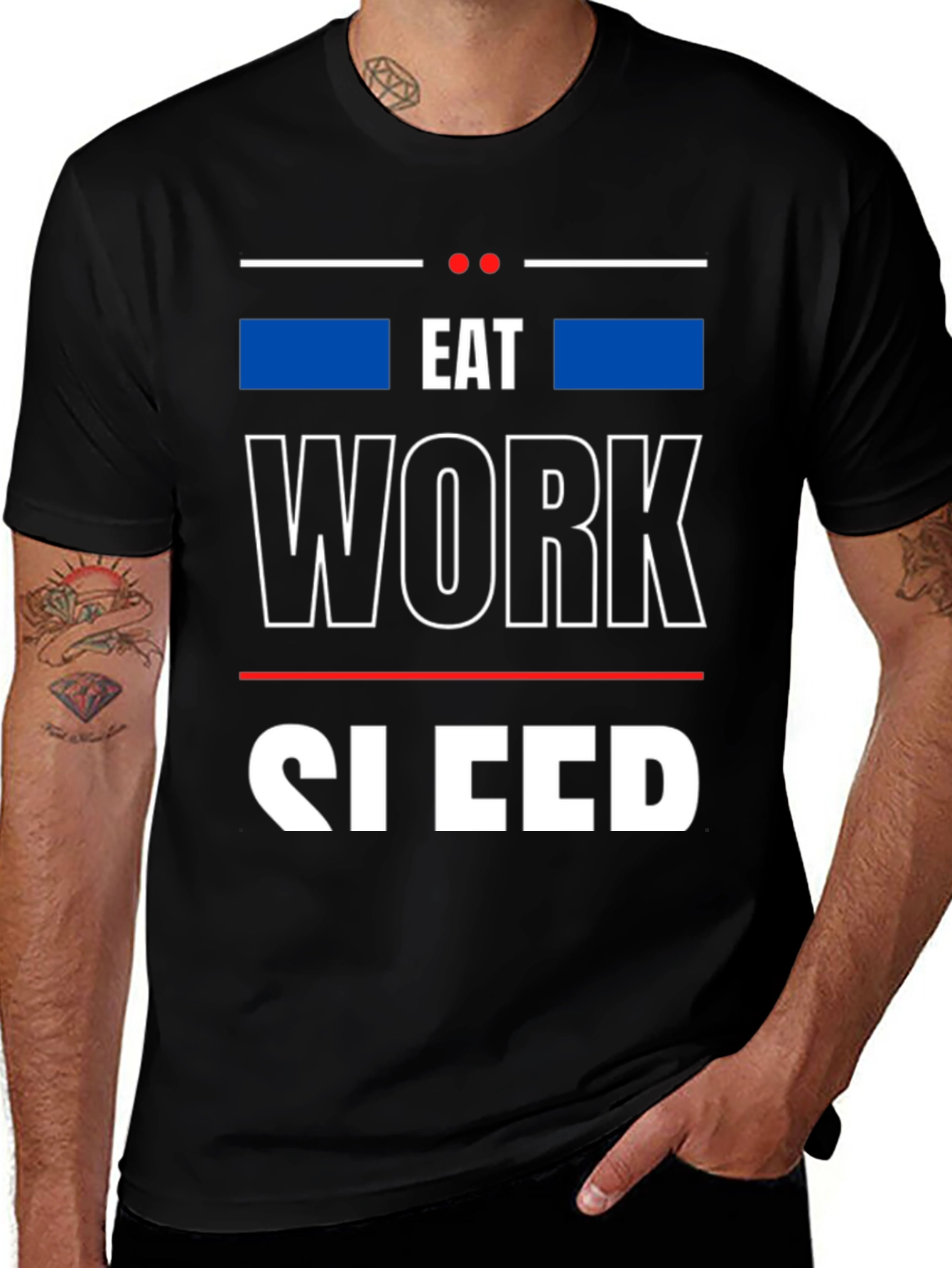 Variant 10 of Eat Work Sleep Graphic Tee