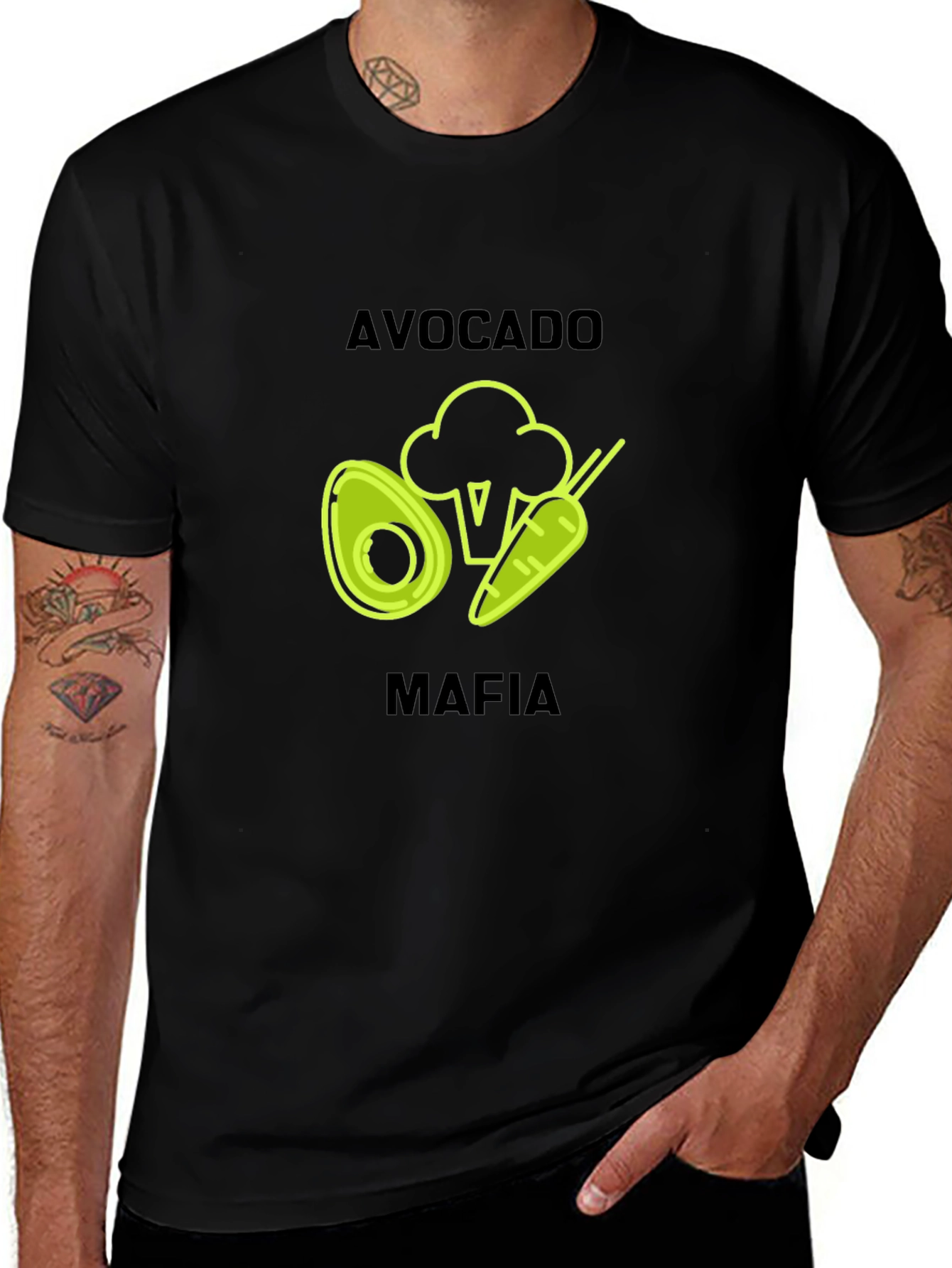 Avocado Mafia Black Graphic T-Shirt