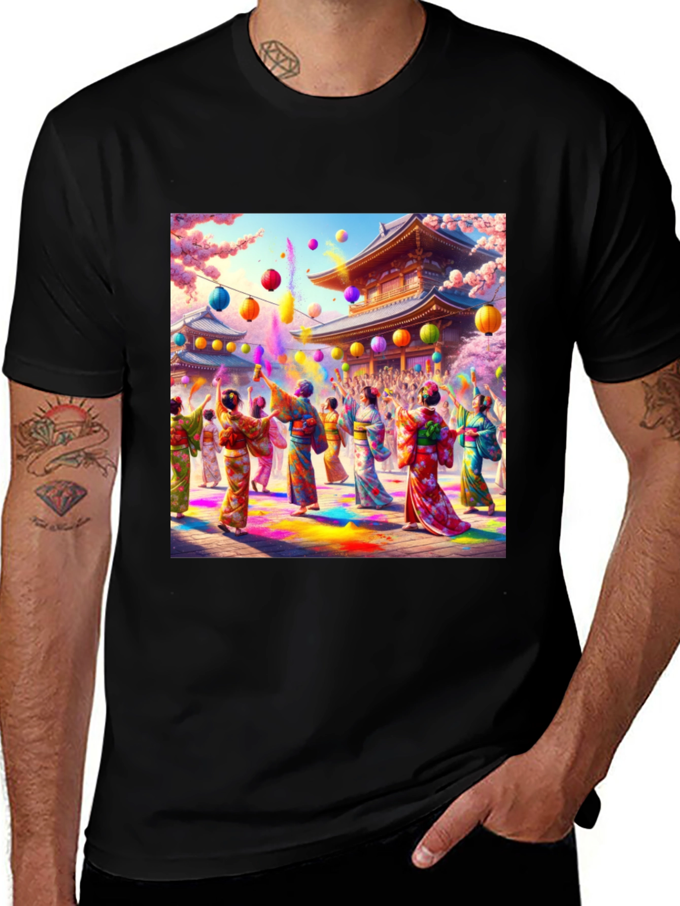 Japanese Festival T-Shirt - Artistic Design