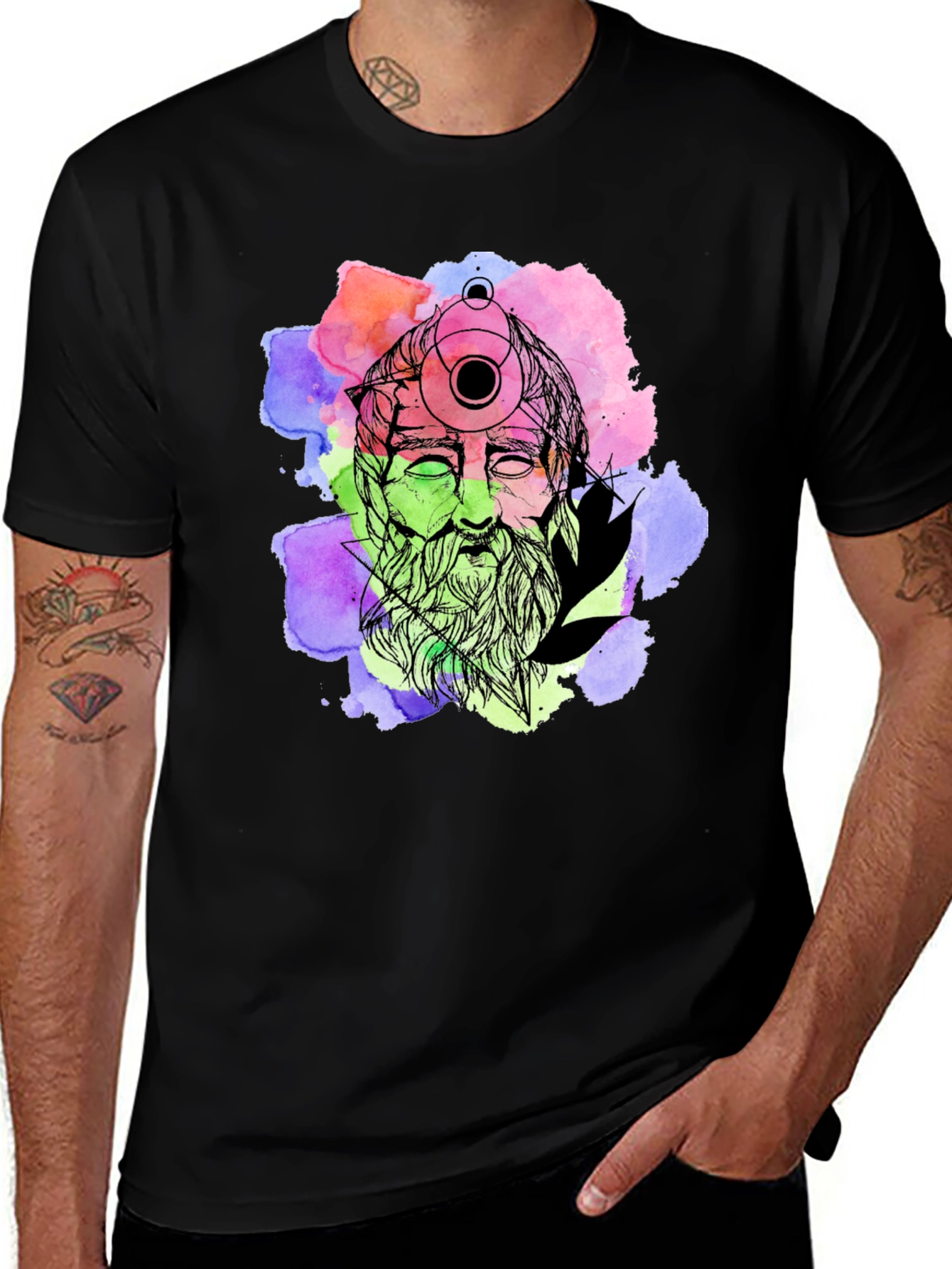 Variant 16 of Esoteric Philosopher Graphic T-Shirt - Black Cotton Tee