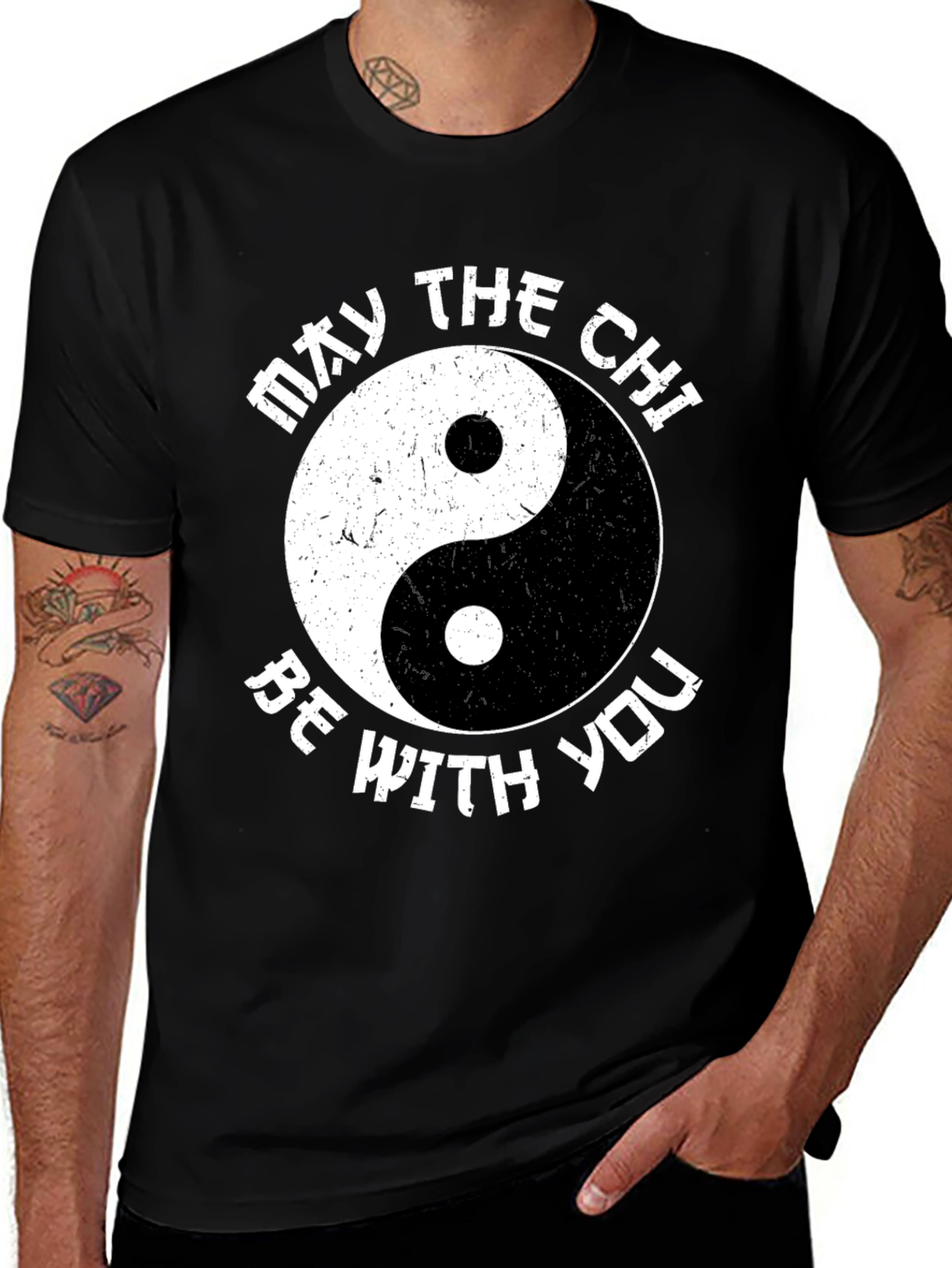 Variant 21 of May The Chi Be With You T-Shirt - Yin Yang Graphic Tee