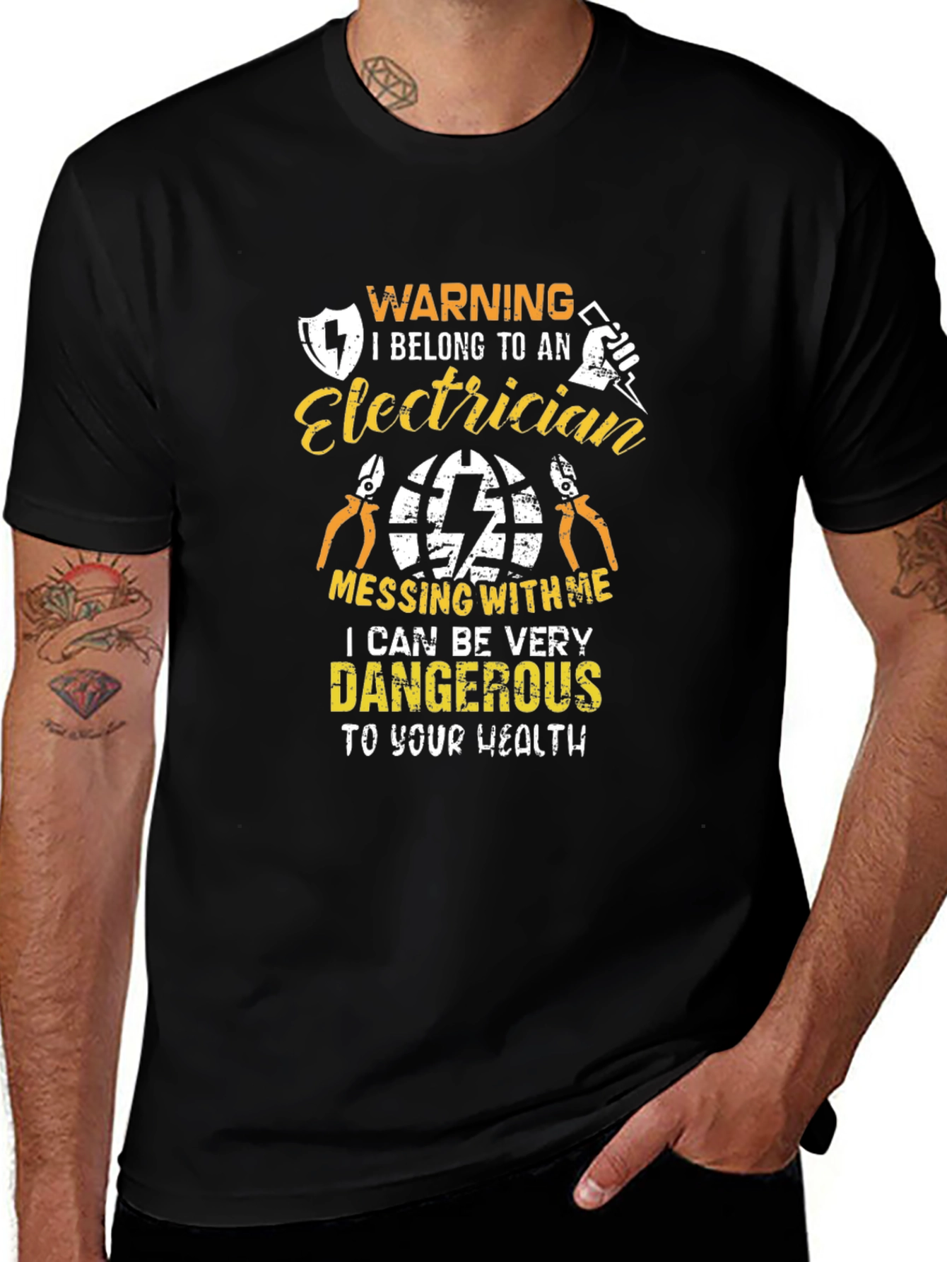 Warning Electrician T-Shirt