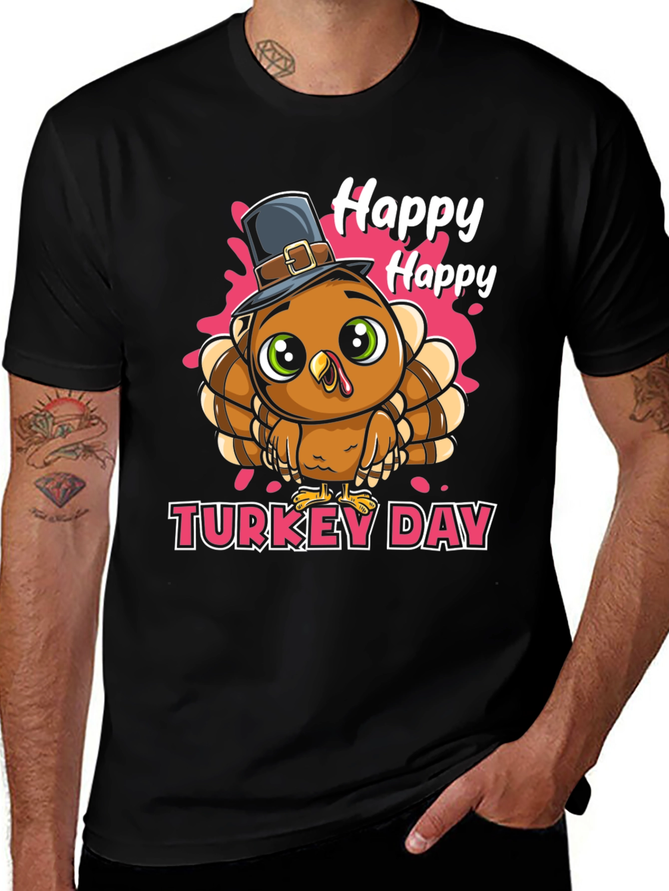 Happy Turkey Day Graphic T-Shirt