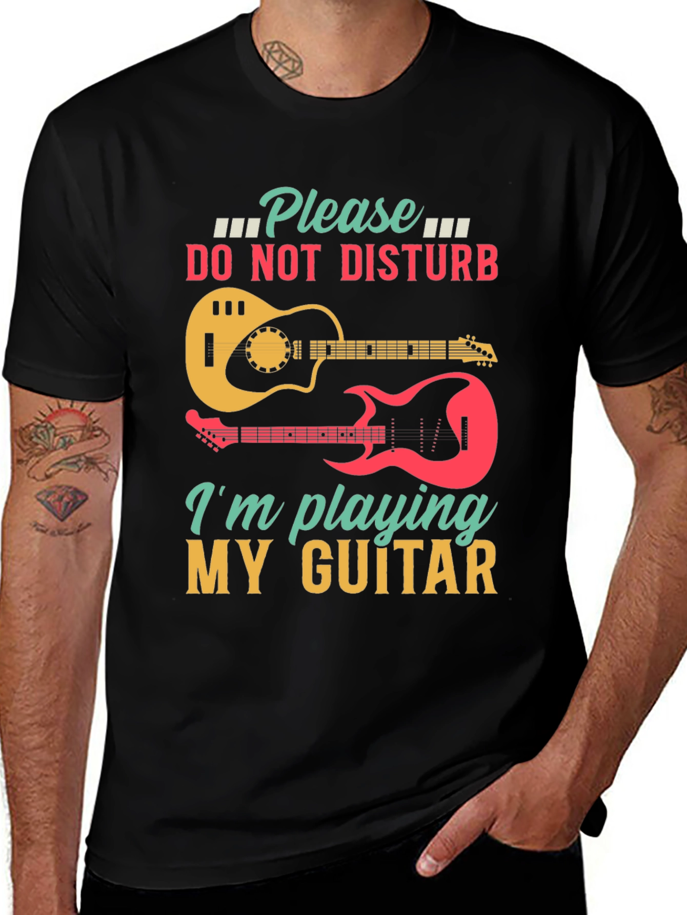 Variant 25 of Please Do Not Disturb Guitar T-Shirt