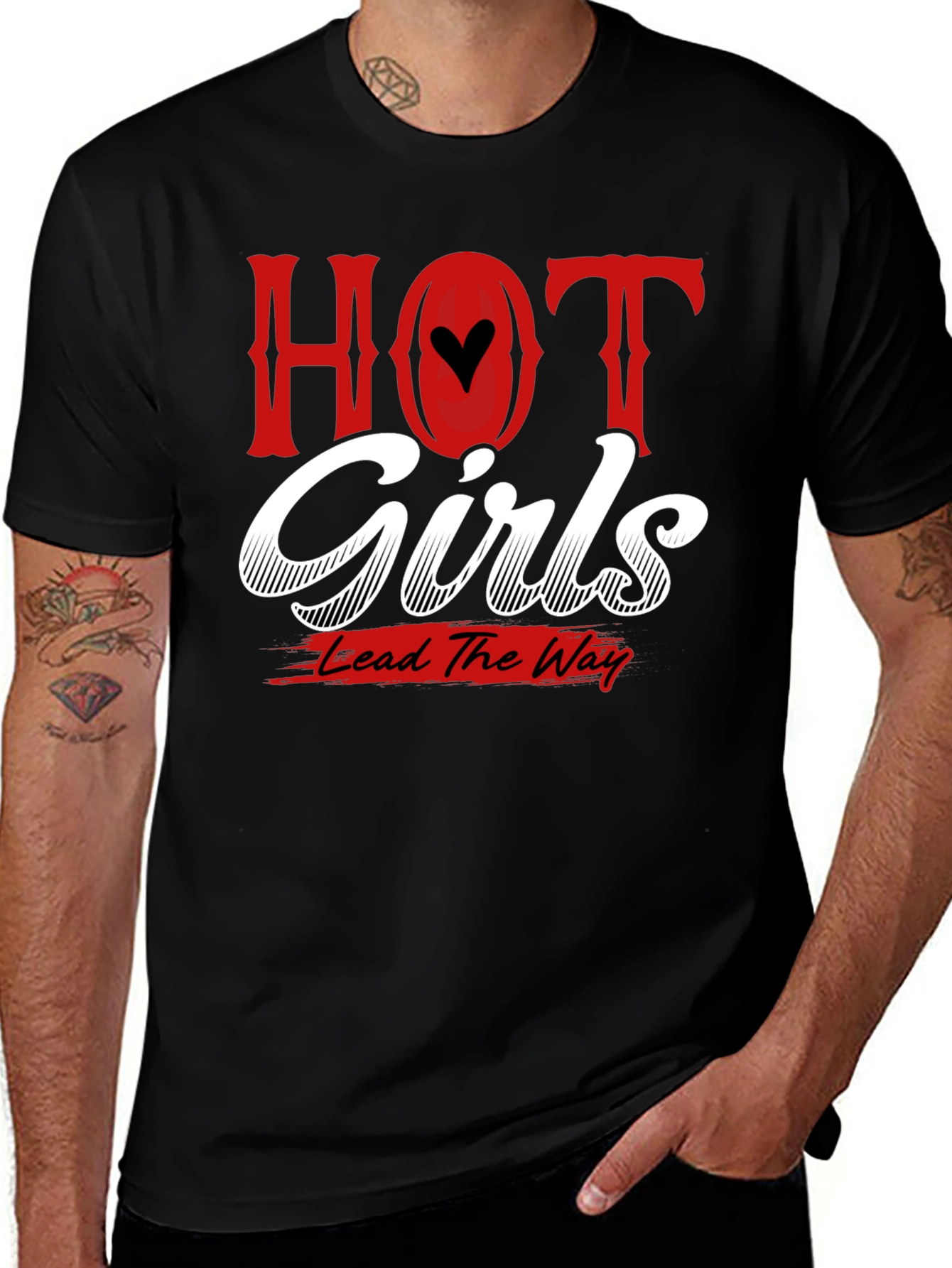 Variant 29 of Hot Girls Lead the Way T-Shirt - Black