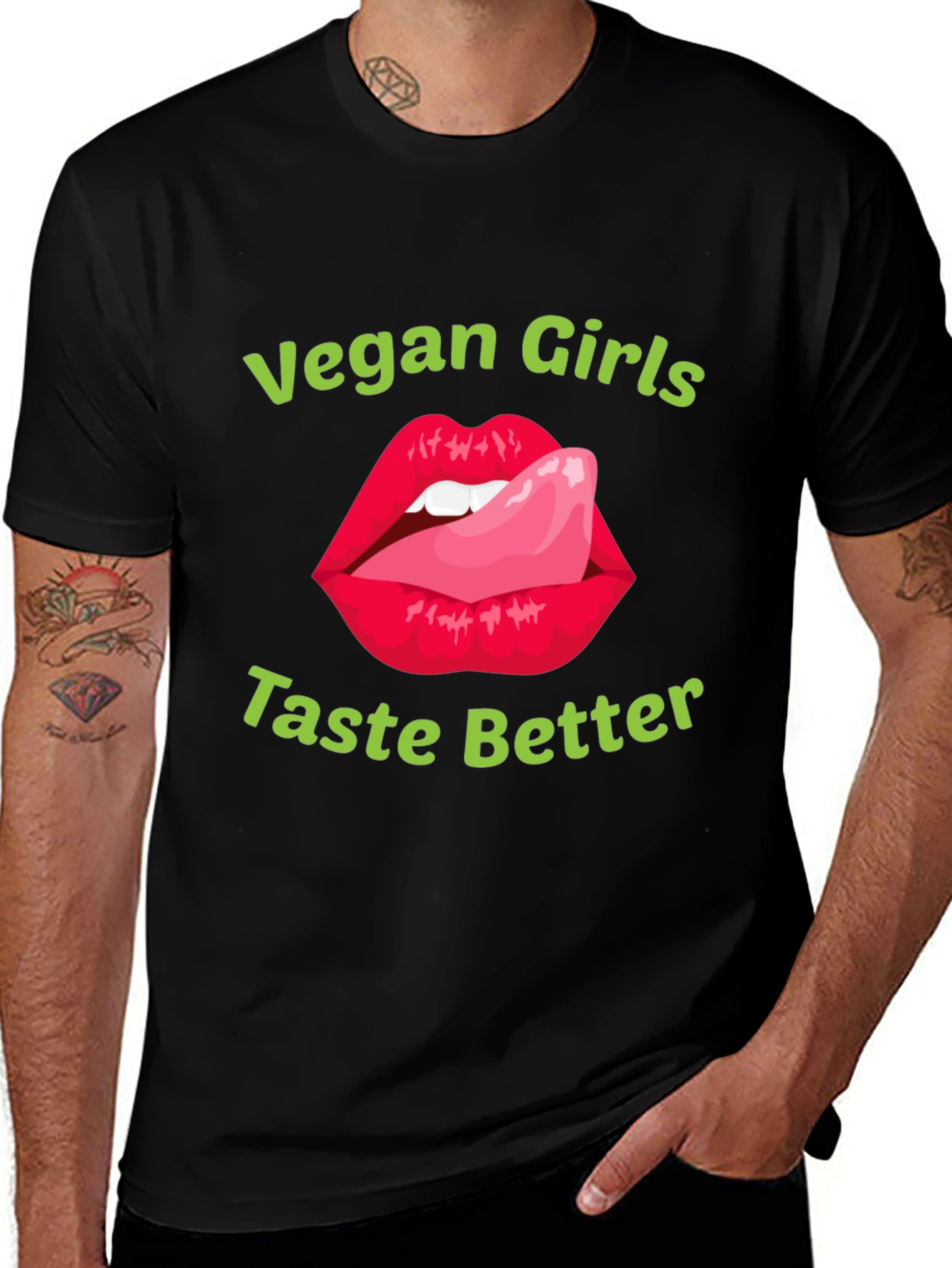 Variant 25 of Vegan Girls Taste Better Graphic Tee