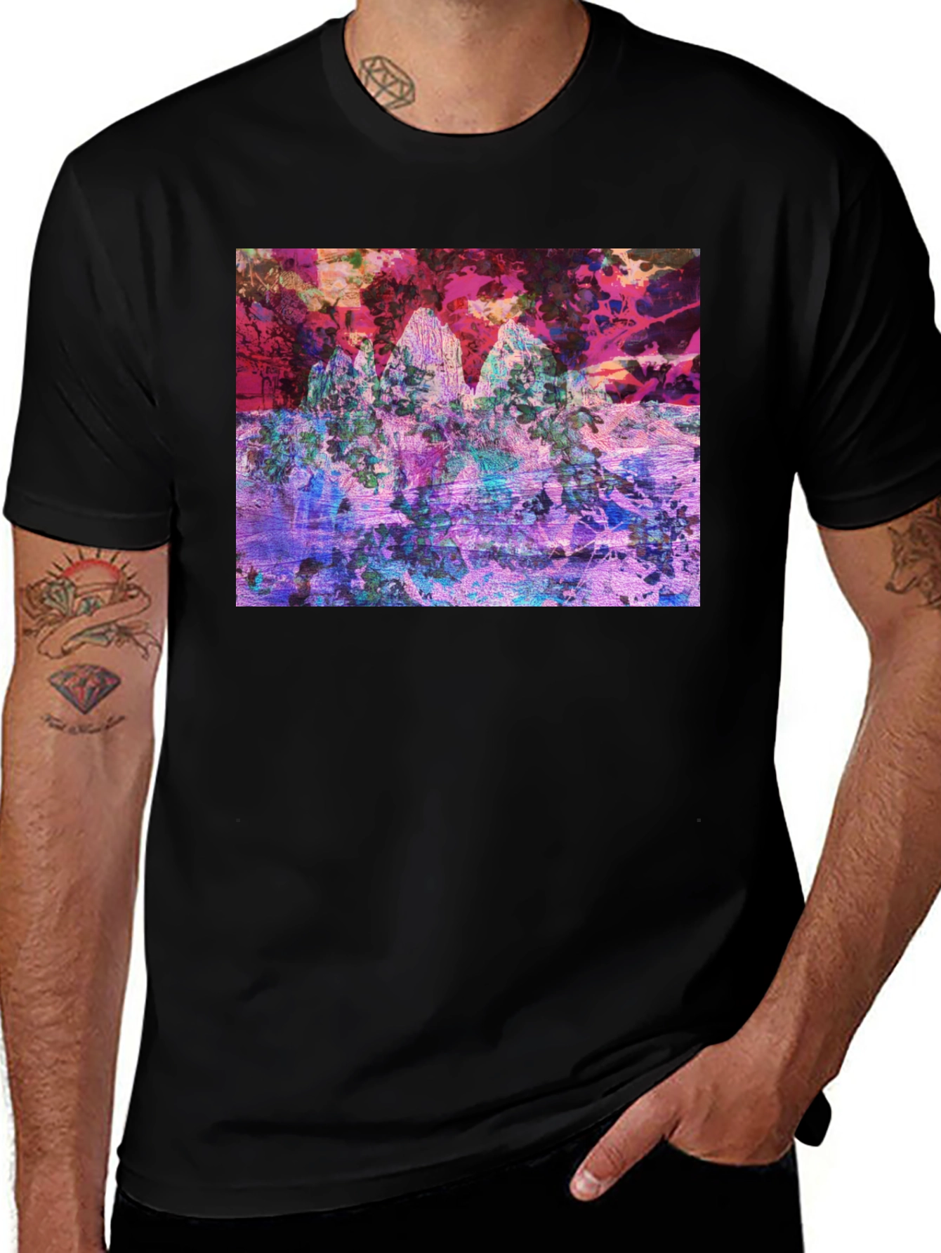 Variant 18 of Abstract Mountain T-Shirt