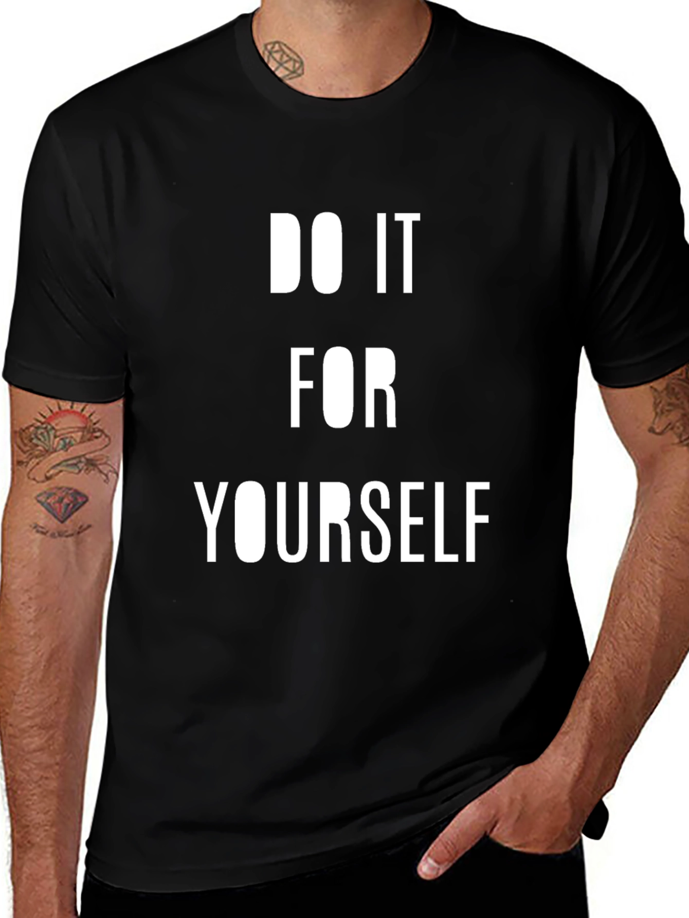 Variant 15 of Motivational Black T-Shirt: Do It For Yourself