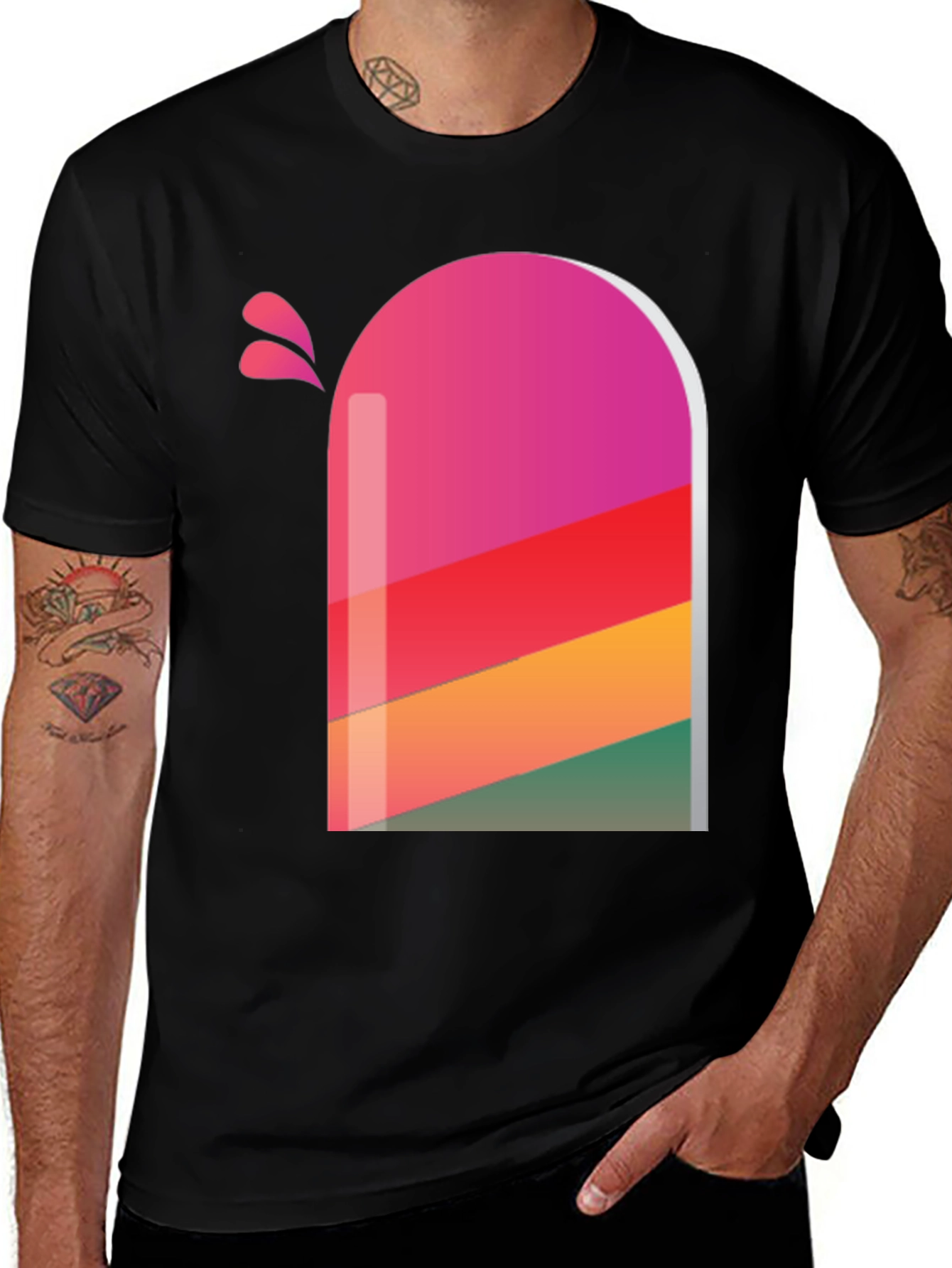 Variant 27 of Retro Popsicle Graphic Tee - Stylish Comfort