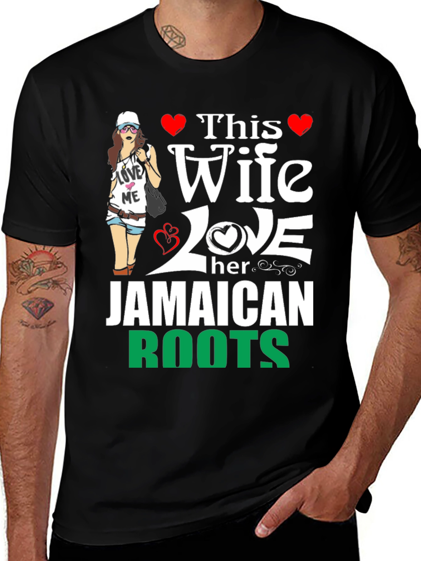 Variant 27 of Jamaican Roots Wife Novelty T-Shirt