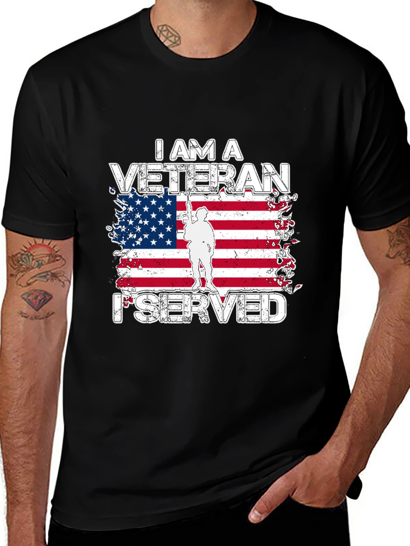 Variant 10 of I am a Veteran I Served T-Shirt