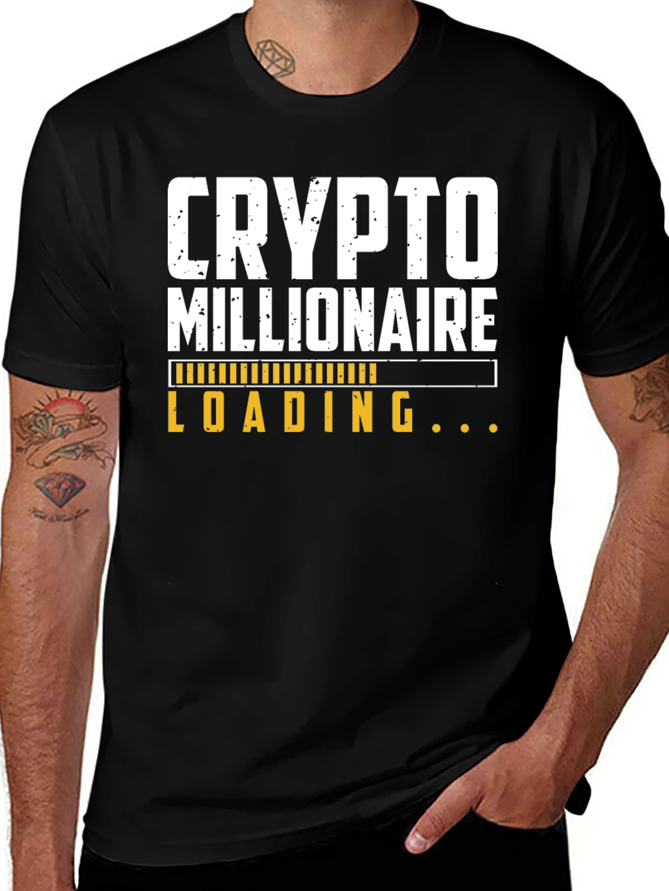 Crypto Millionaire Loading Black T-Shirt