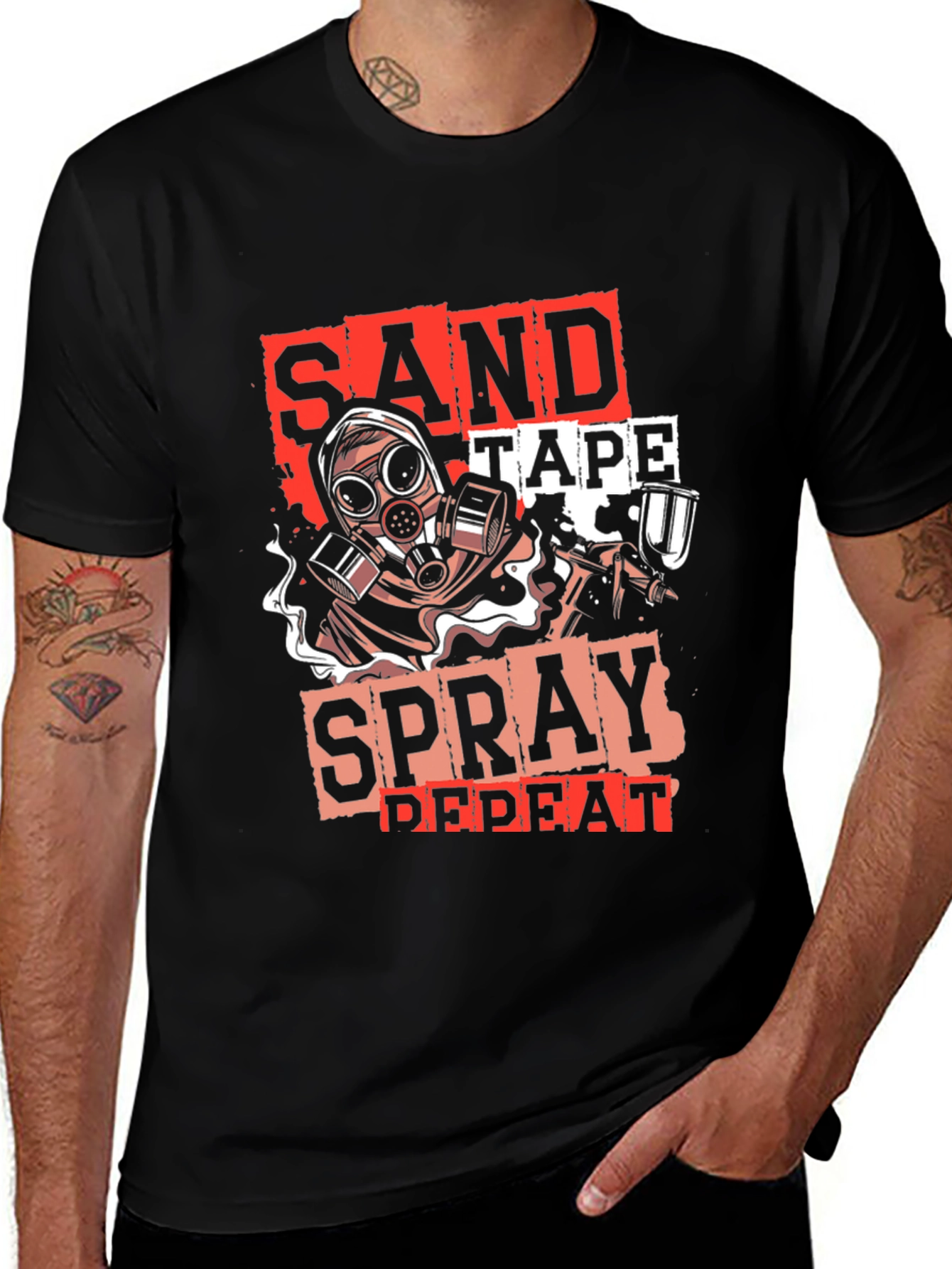 Variant 11 of Sand Tape Spray Repeat T-Shirt