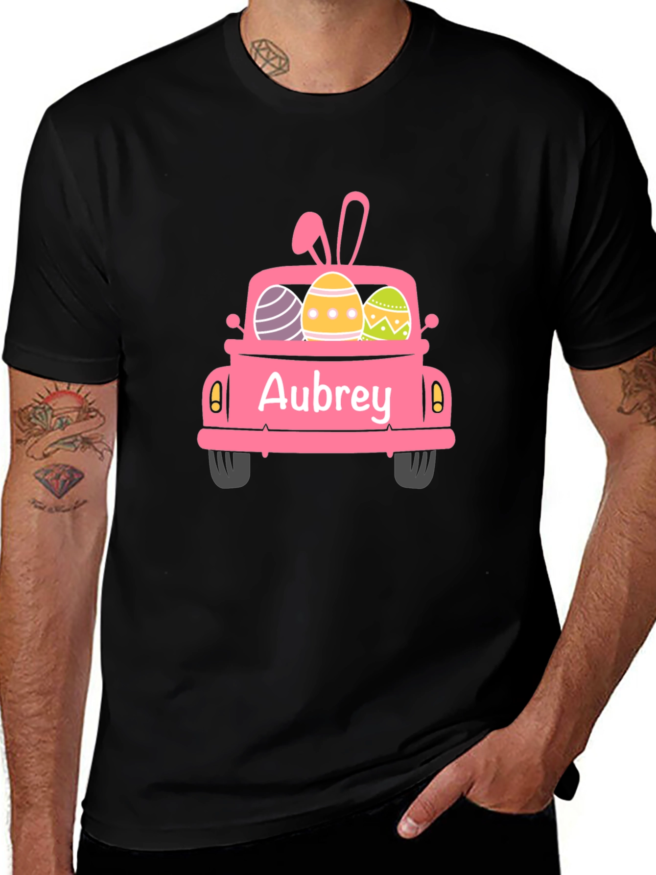 Easter Truck T-Shirt - Aubrey Custom Name Tee