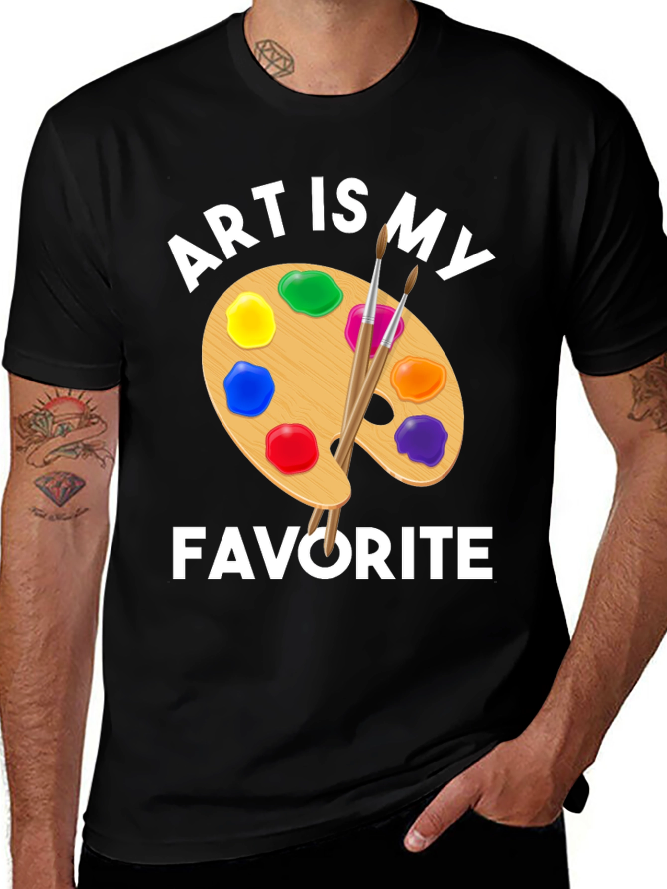Art Is My Favorite Black T-Shirt for Artists