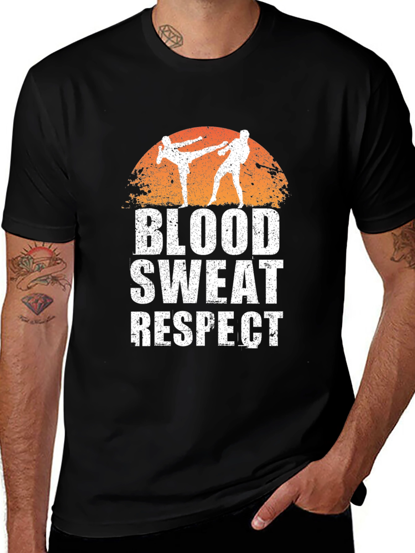 Variant 27 of Blood Sweat Respect Martial Arts Graphic T-Shirt