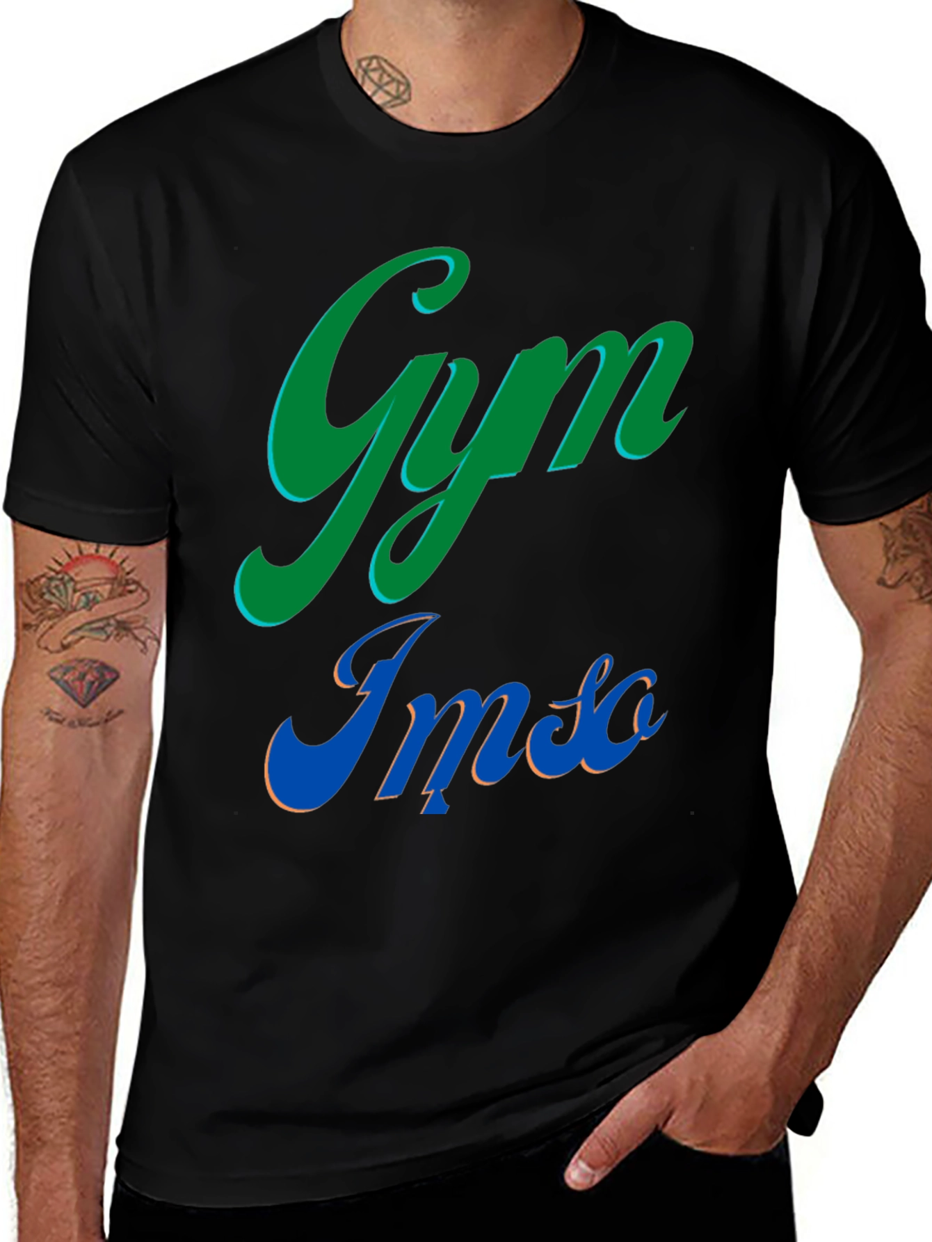 Variant 20 of Gym Imso T-Shirt - Casual Black Tee