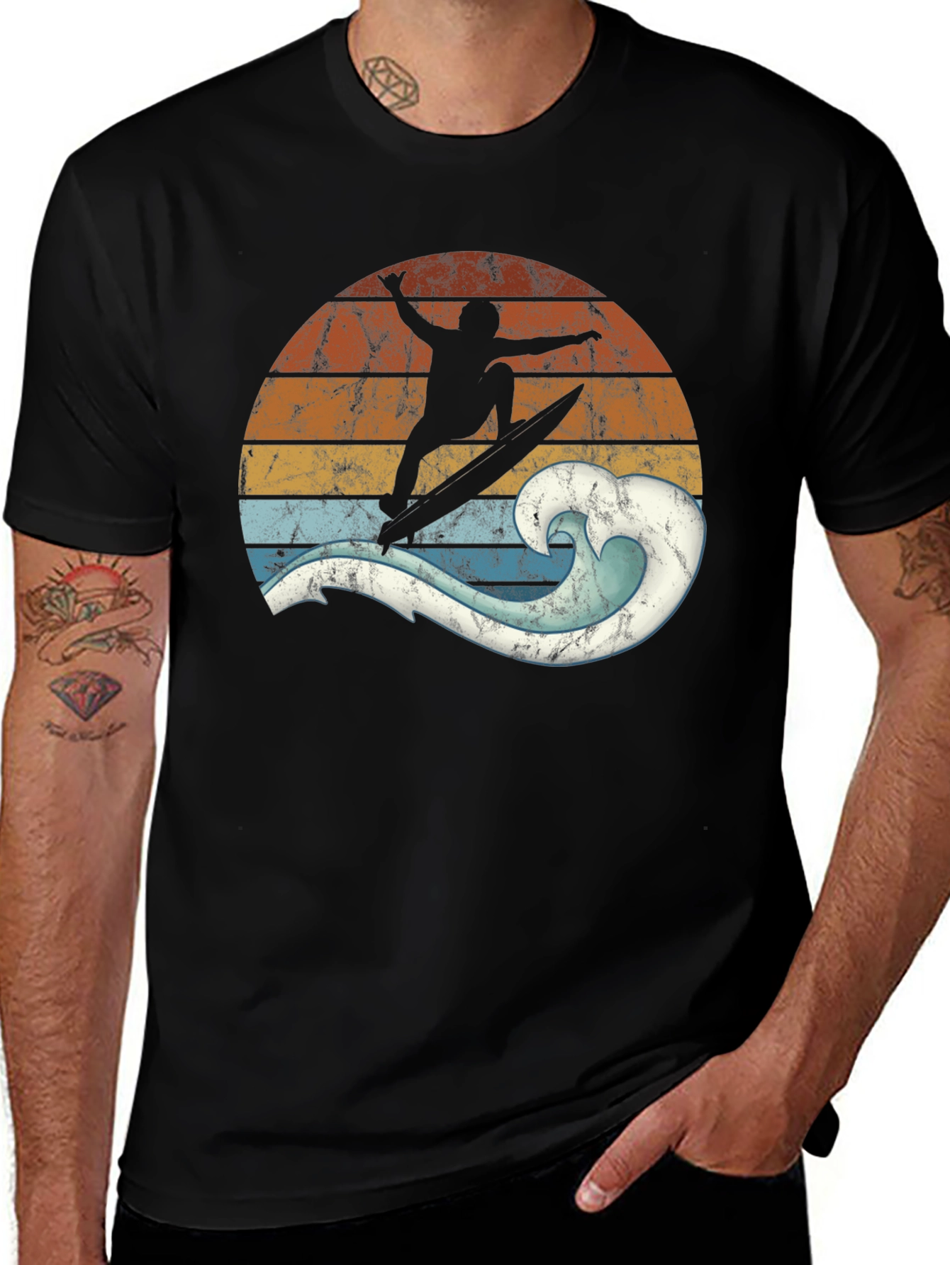 Variant 23 of Retro Surfer Graphic Tee - Vintage Style T-Shirt