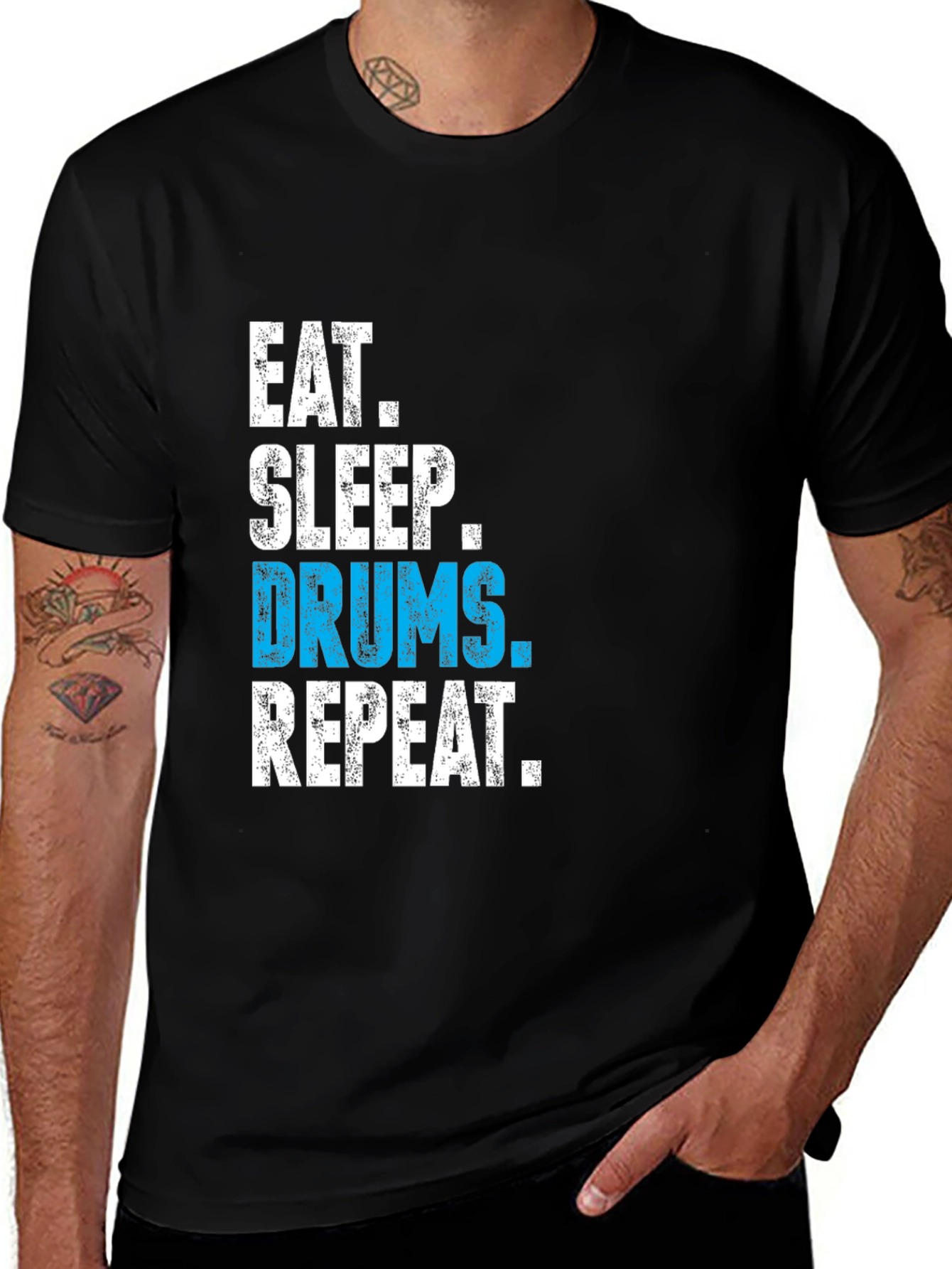 Variant 4 of Eat Sleep Drums Repeat T-Shirt