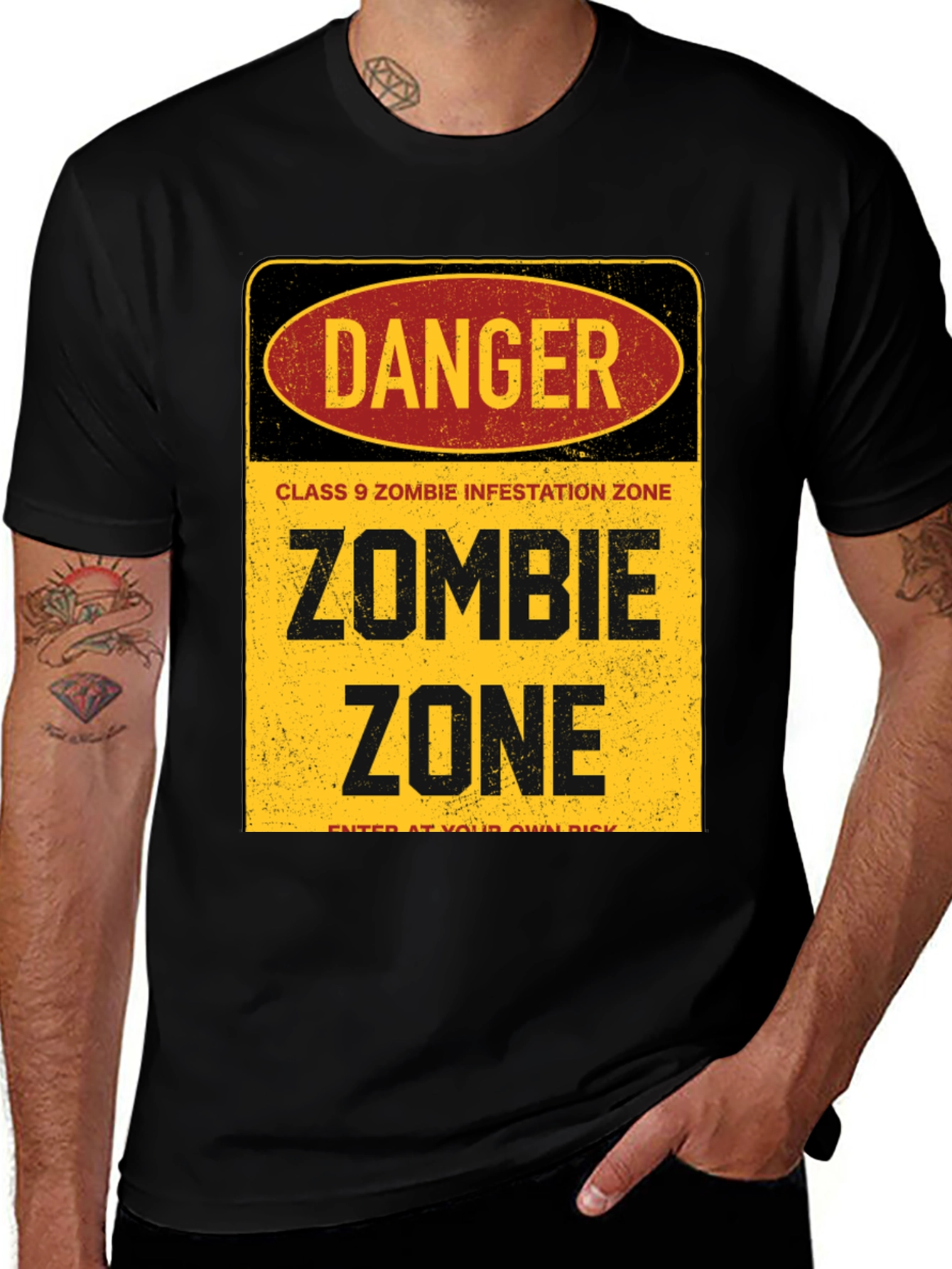 Variant 23 of Zombie Zone T-Shirt - Danger Infestation