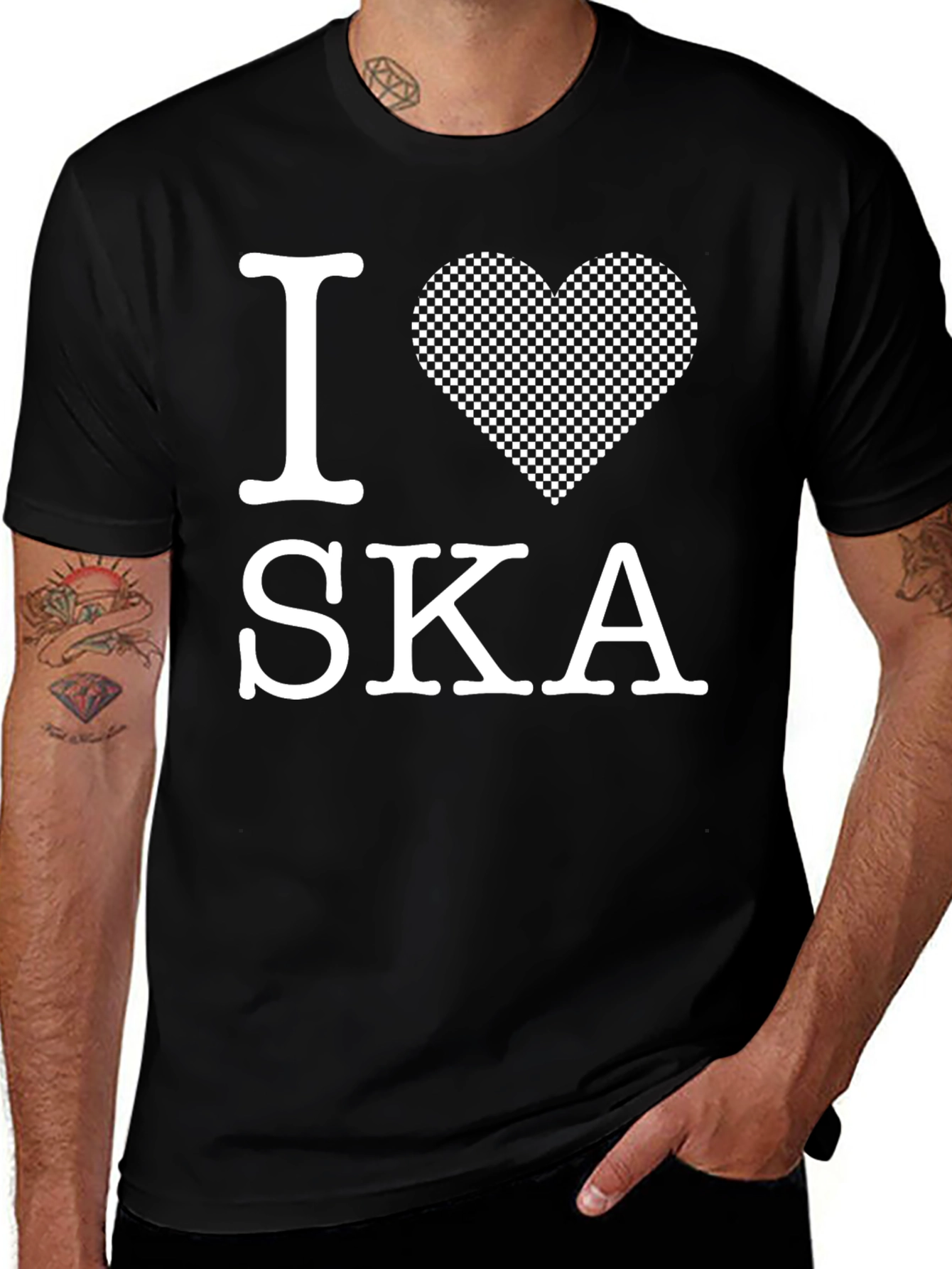 I Love Ska Graphic T-Shirt - Black