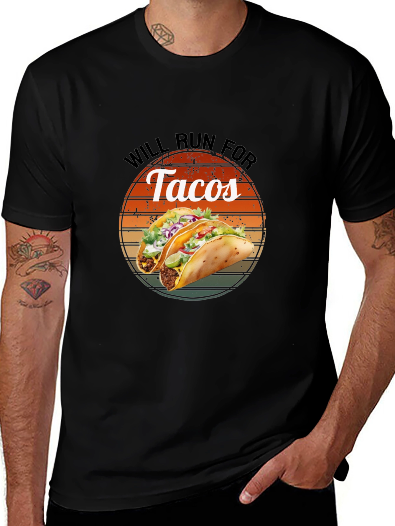 Will Run For Tacos Graphic Tee - Soft Cotton Blend