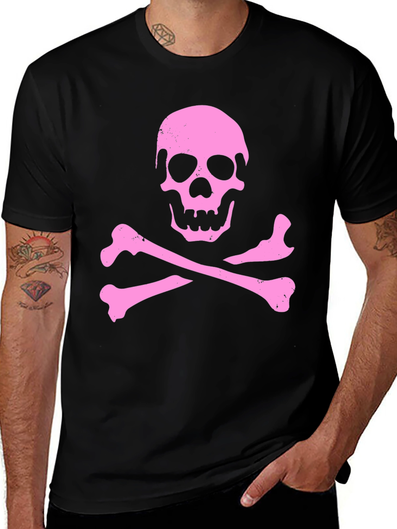 Variant 22 of Skull & Crossbones Graphic Tee - Black