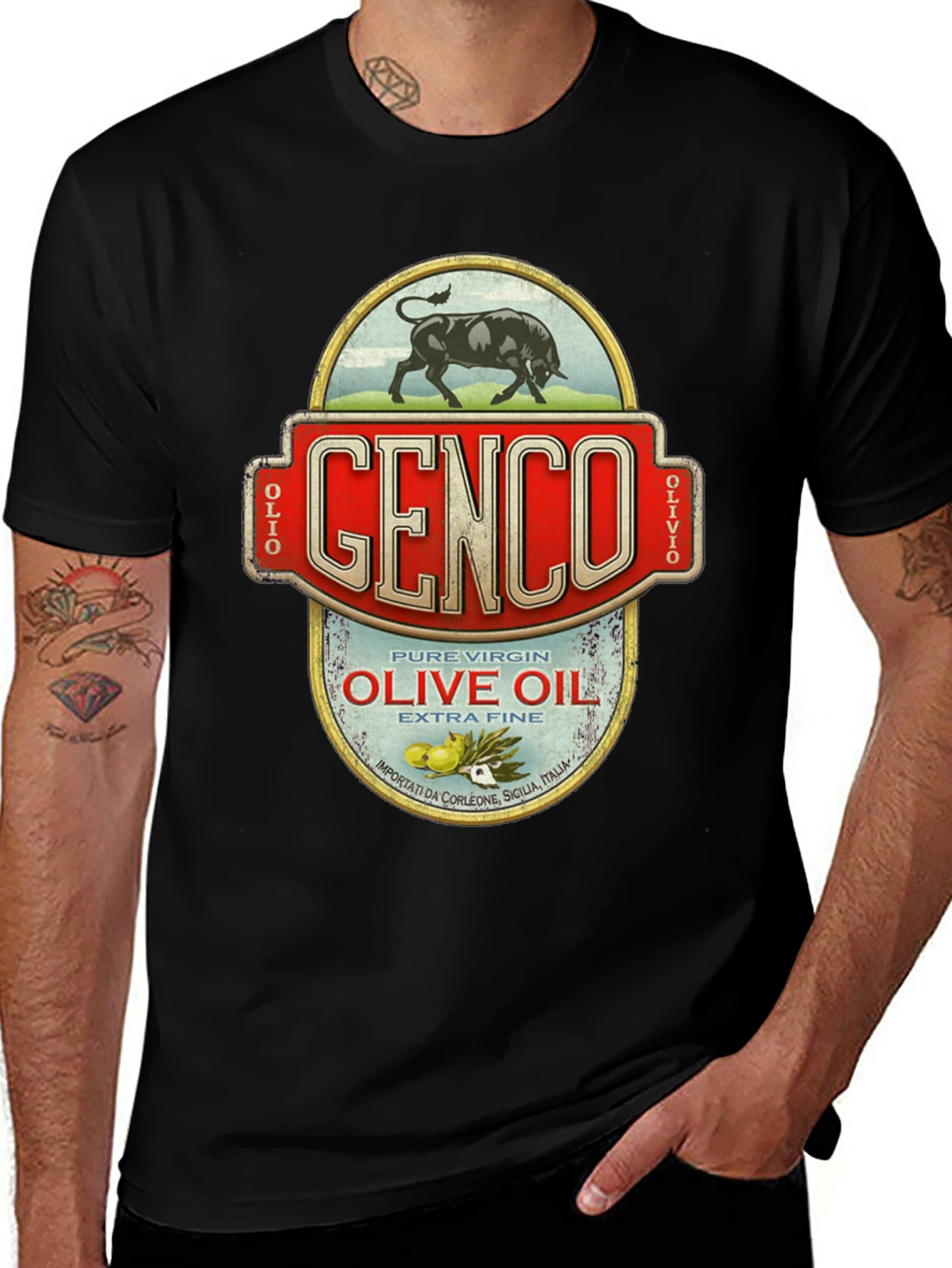 Genco Olive Oil T-Shirt - The Godfather Inspired