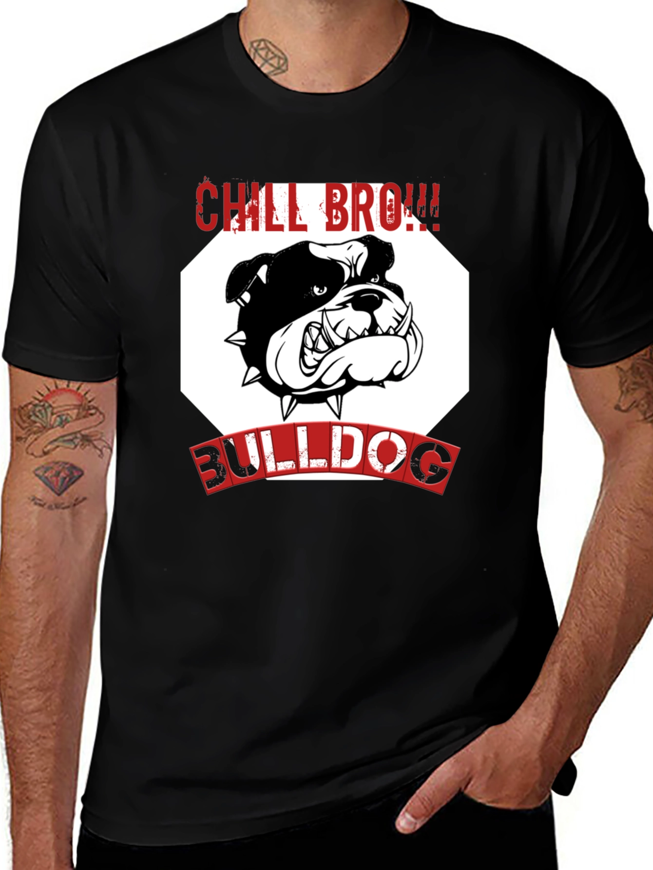 Chill Bro! Bulldog T-Shirt - Black