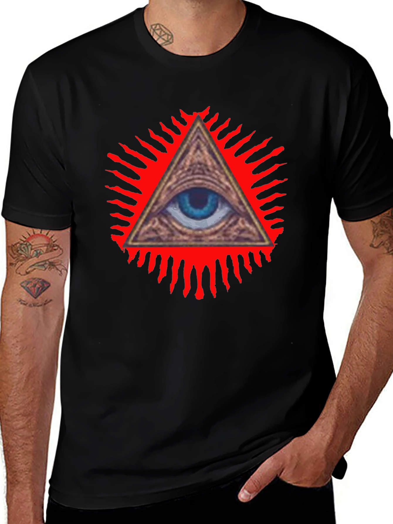 Illuminati Eye Graphic Tee - All Seeing Eye