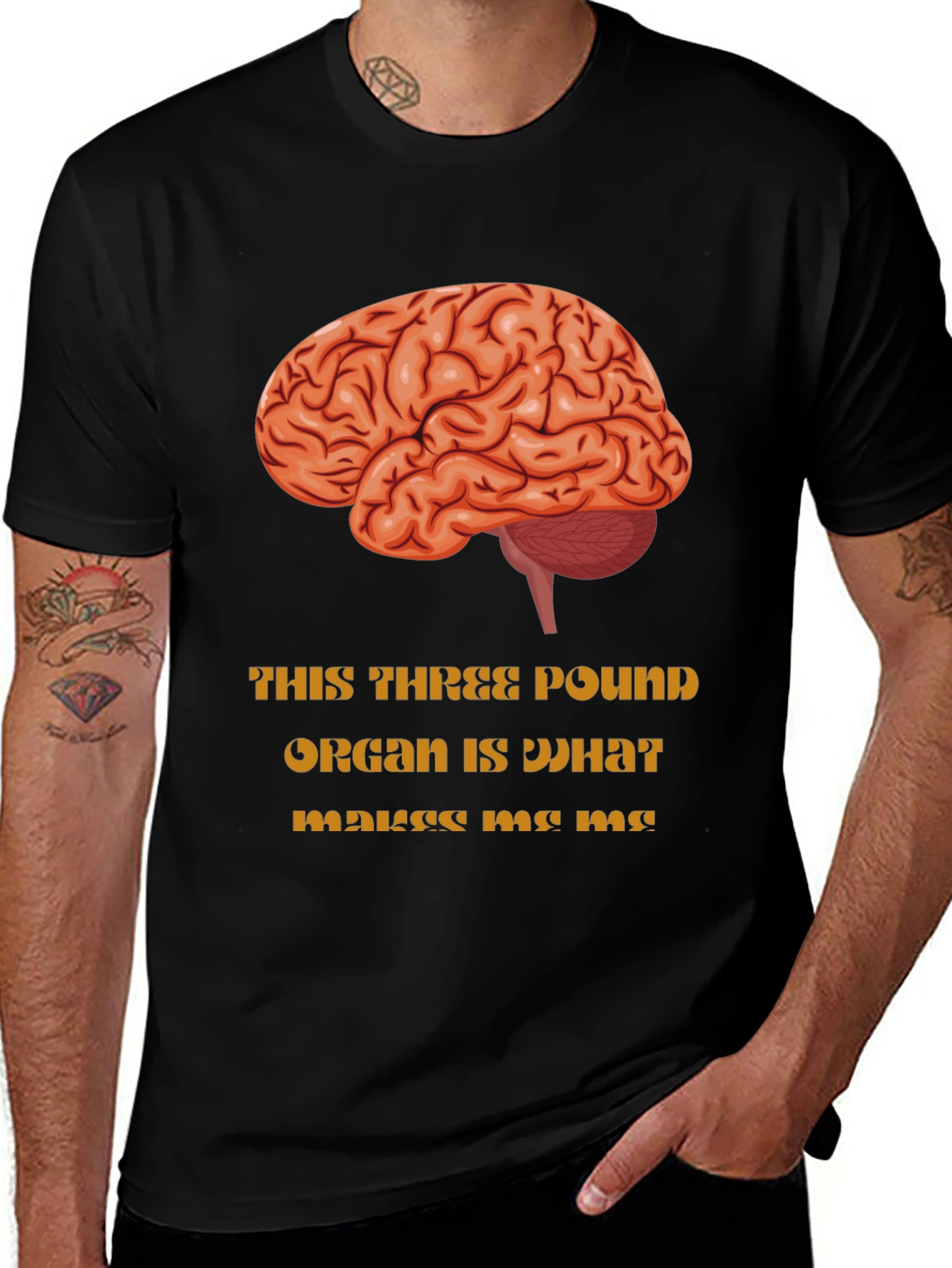 Variant 24 of Brain Graphic T-Shirt - "Makes Me Me"