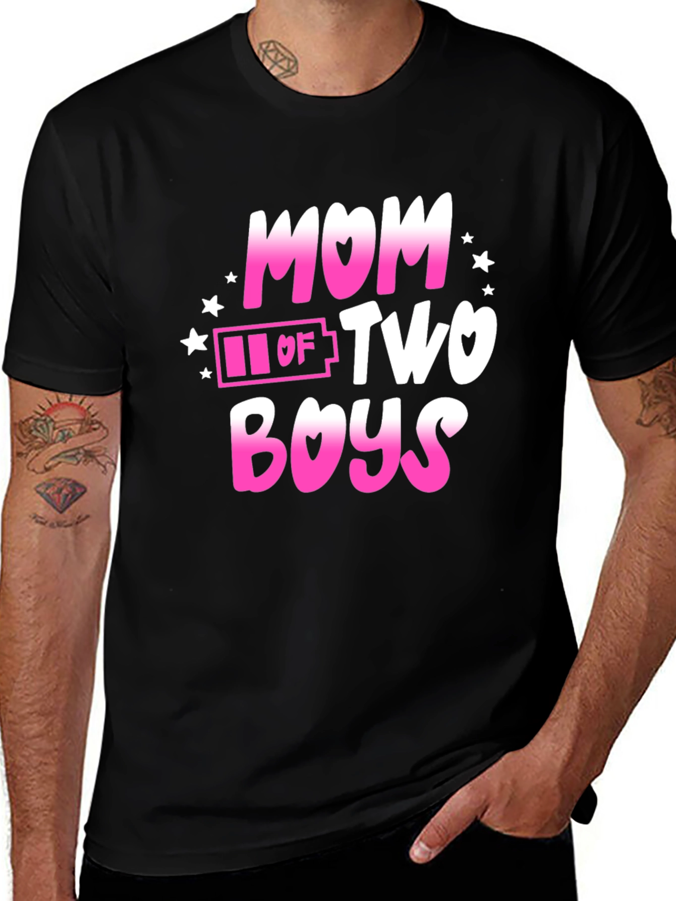 Variant 12 of Mom of Two Boys Graphic T-Shirt
