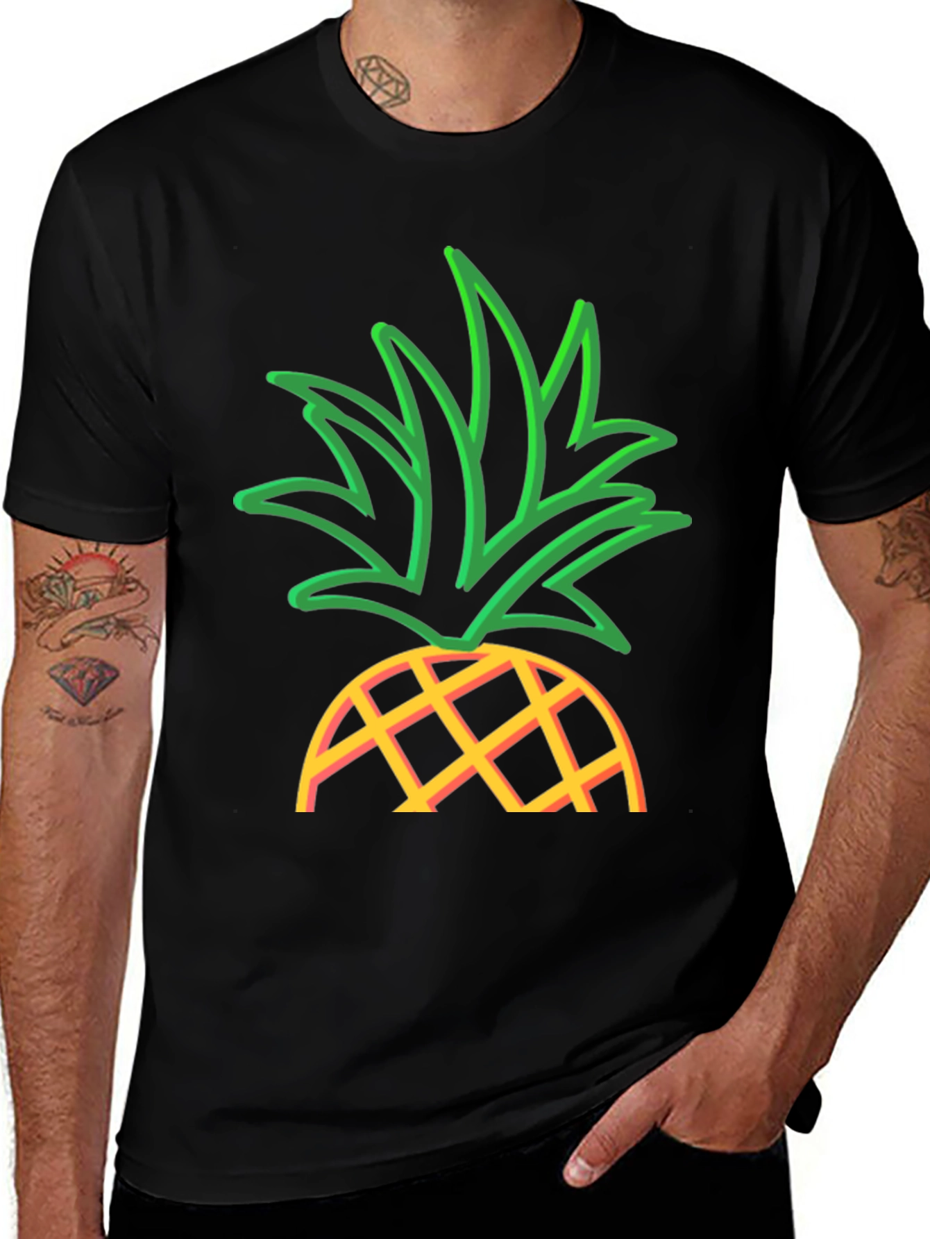 Variant 11 of Pineapple Graphic T-Shirt - Casual Wear