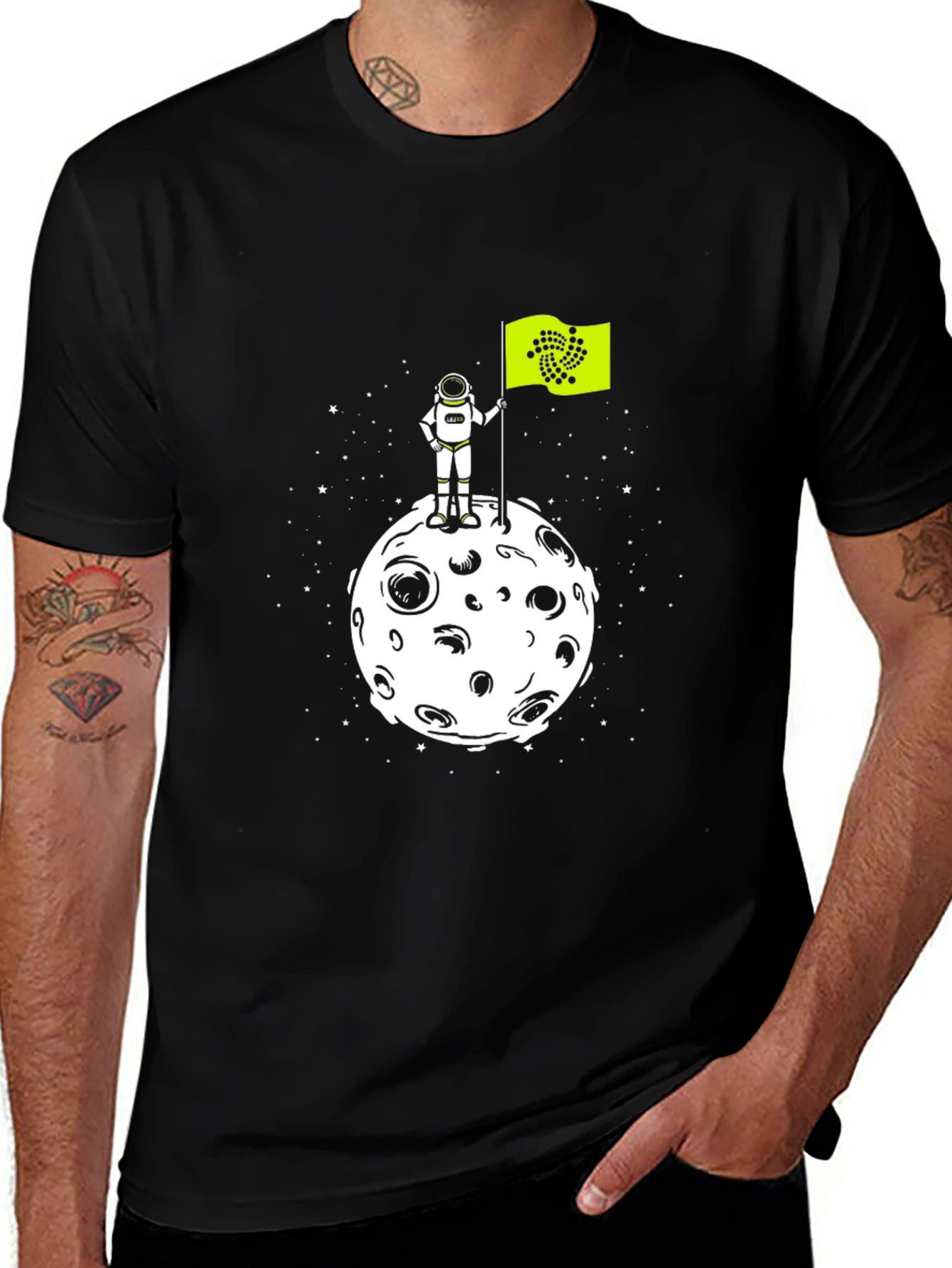 Variant 2 of IOTA Moon Landing T-Shirt - Crypto Astronaut Tee