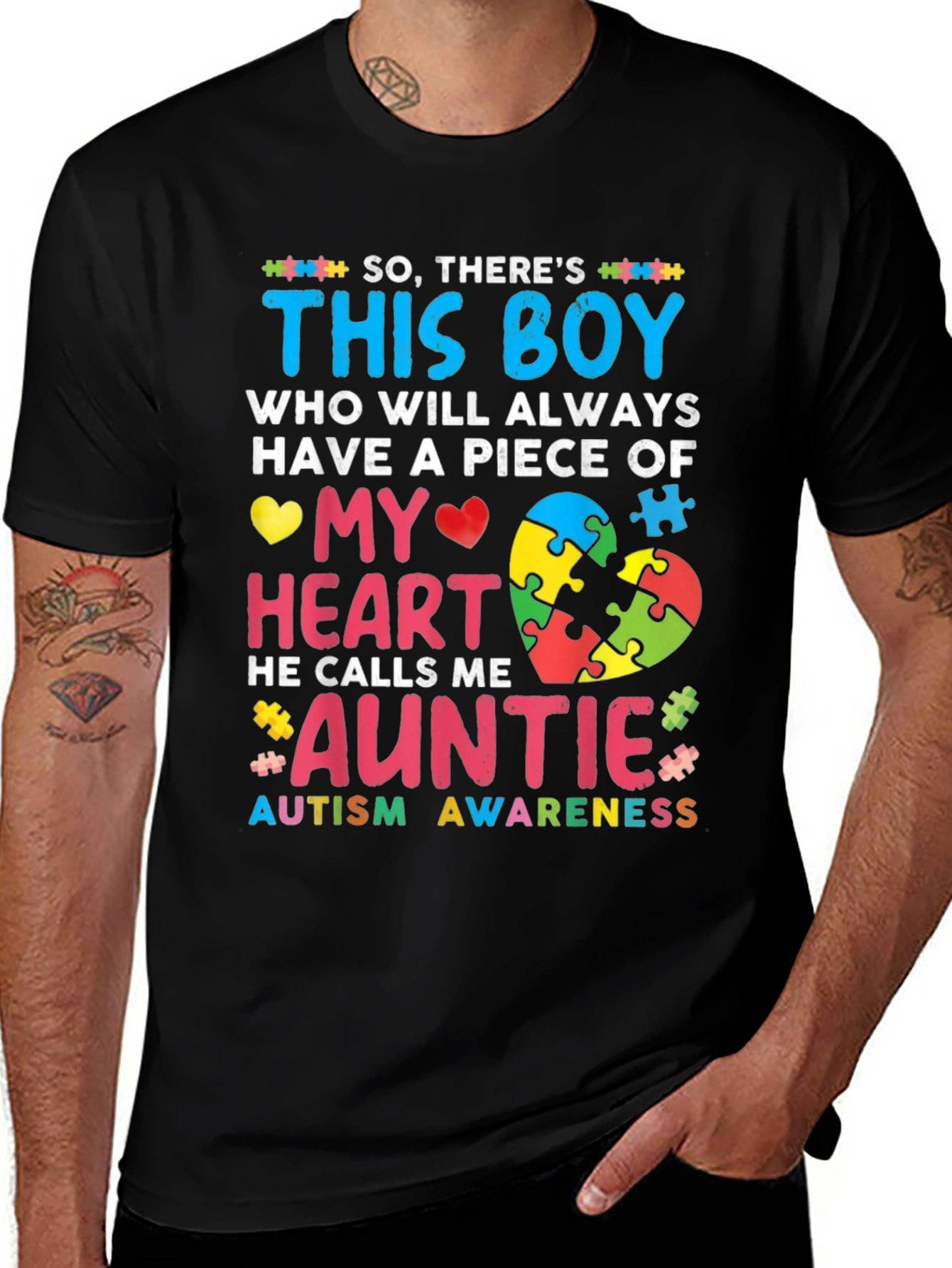 Autism Awareness Auntie T-Shirt