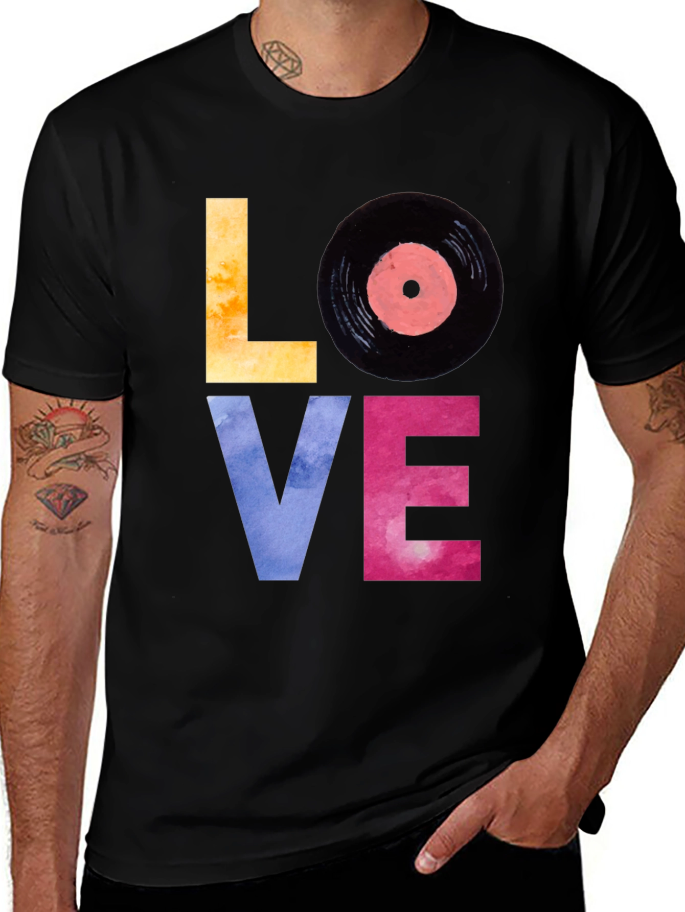 Variant 13 of LOVE Vinyl Record Graphic Tee - Stylish Music Lover Shirt
