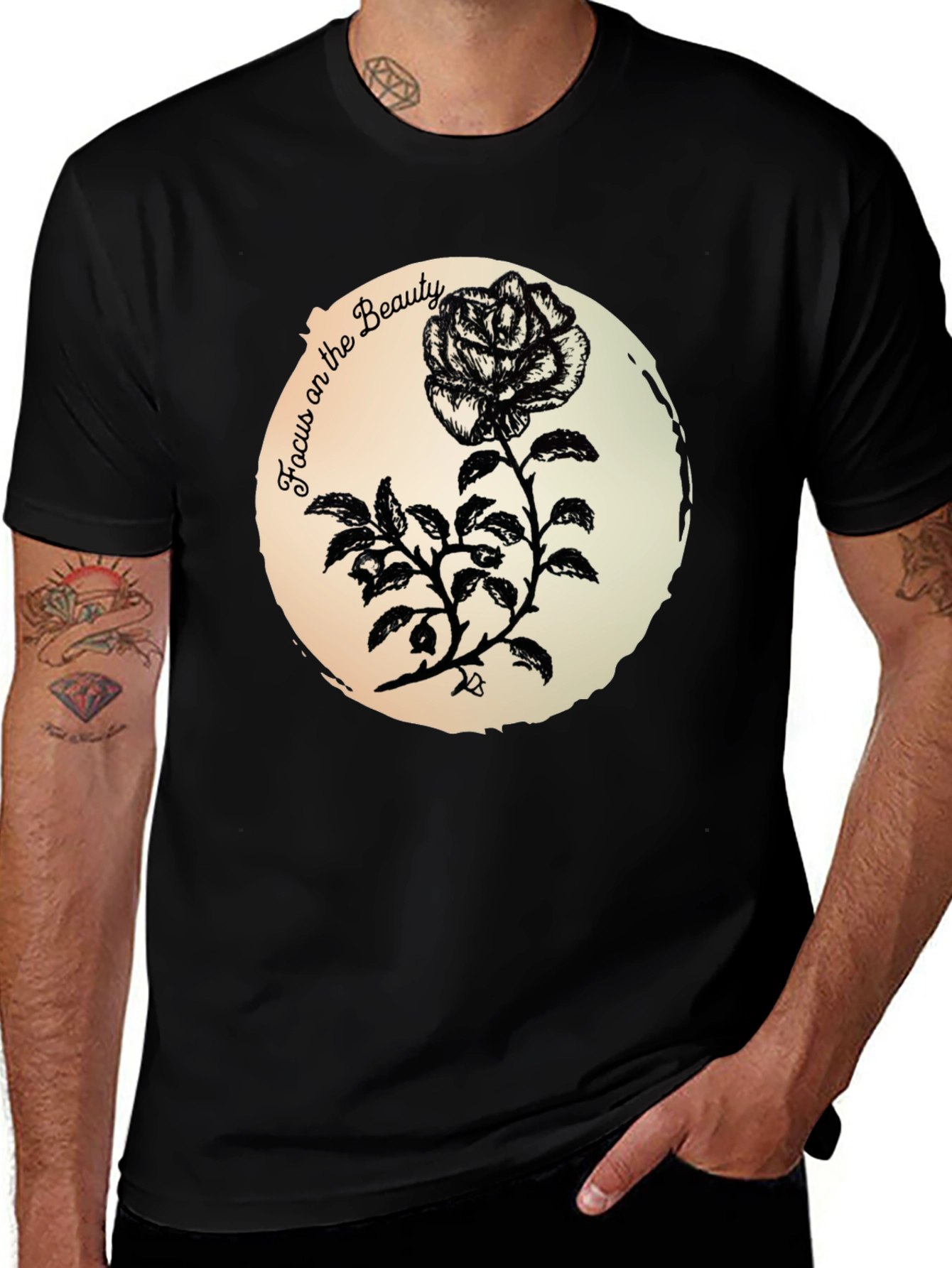 Variant 8 of Focus on the Beauty Rose Graphic T-Shirt