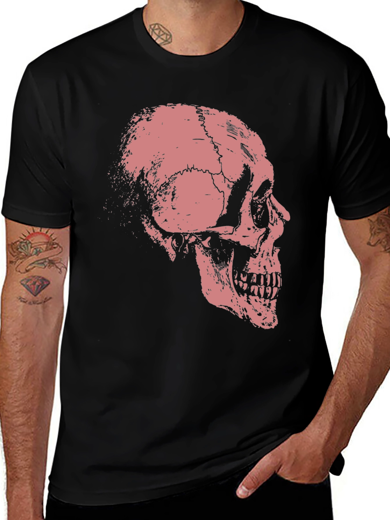 Variant 7 of Skull Graphic Black T-Shirt