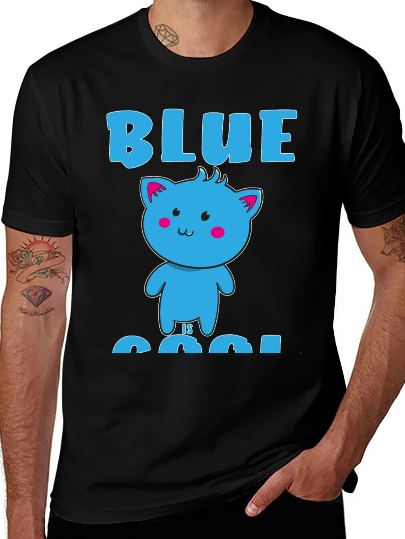 Variant 30 of Blue is Cool Cat T-Shirt